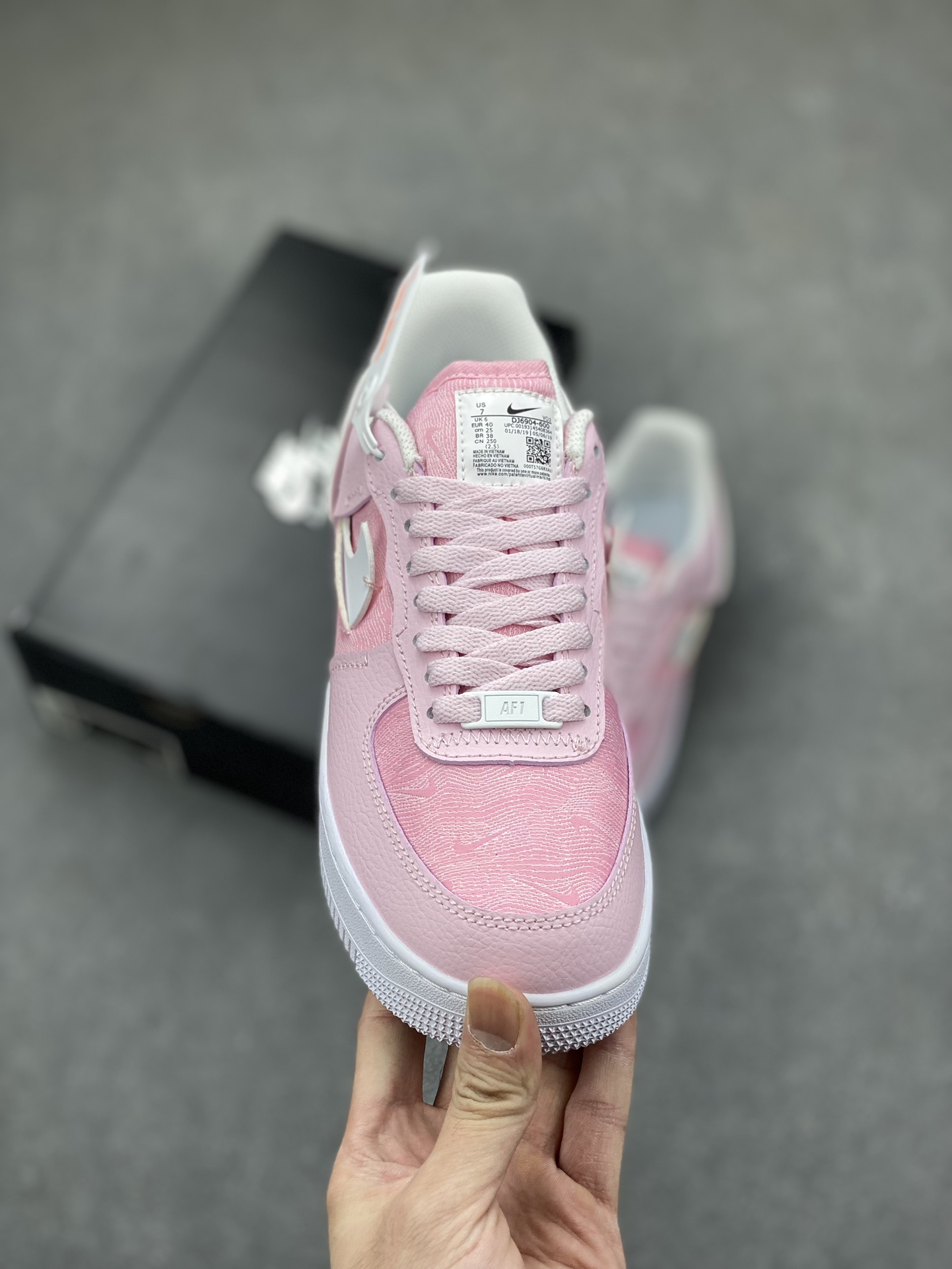 Nike Air Force 1 Low Cut-Out Swoosh Pink Oxford (Women's) DJ6904-600 3 i1697675331 2400 1
