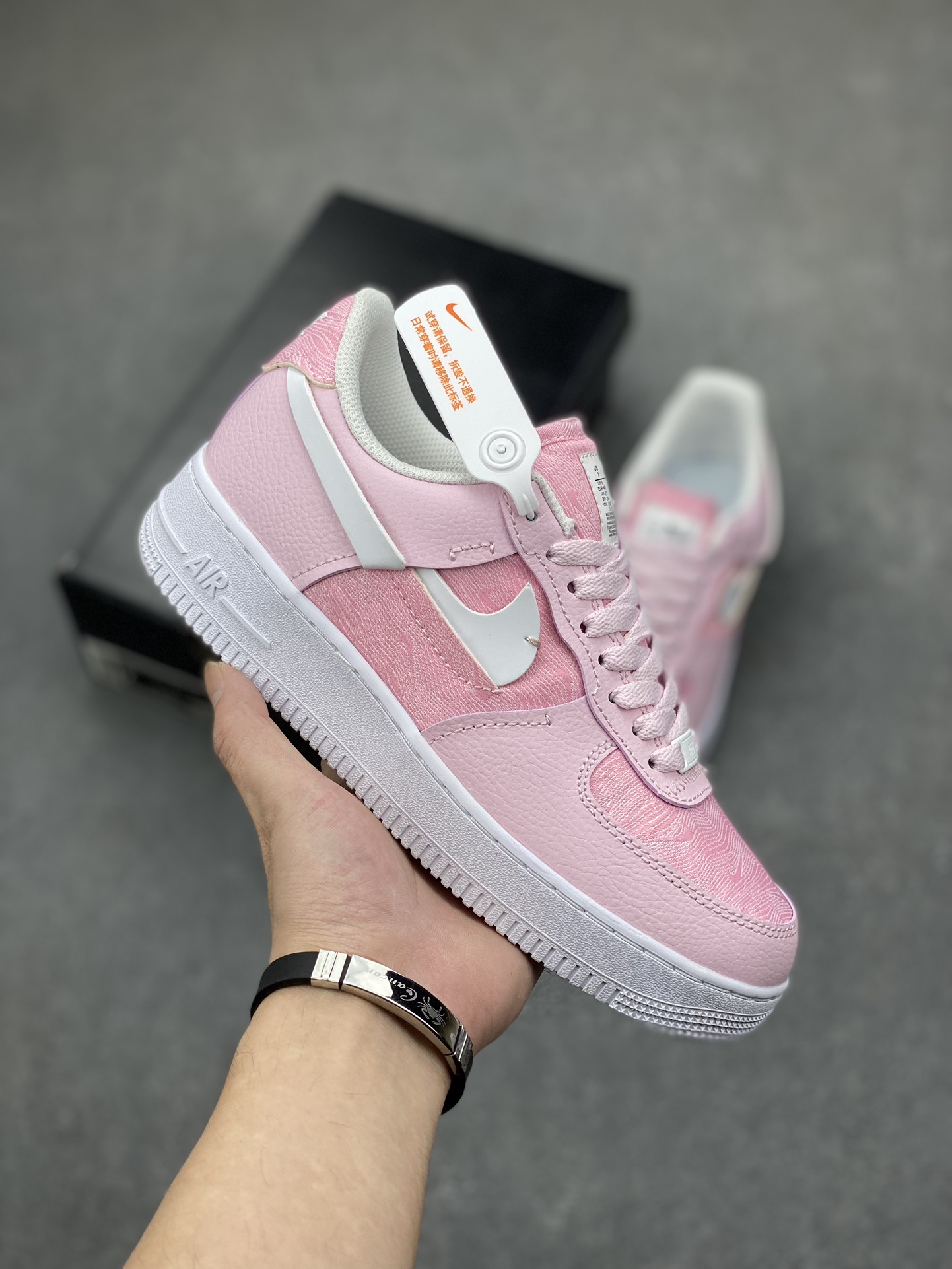 Nike Air Force 1 Low Cut-Out Swoosh Pink Oxford (Women's) DJ6904-600 2 i1697675331 4961 0