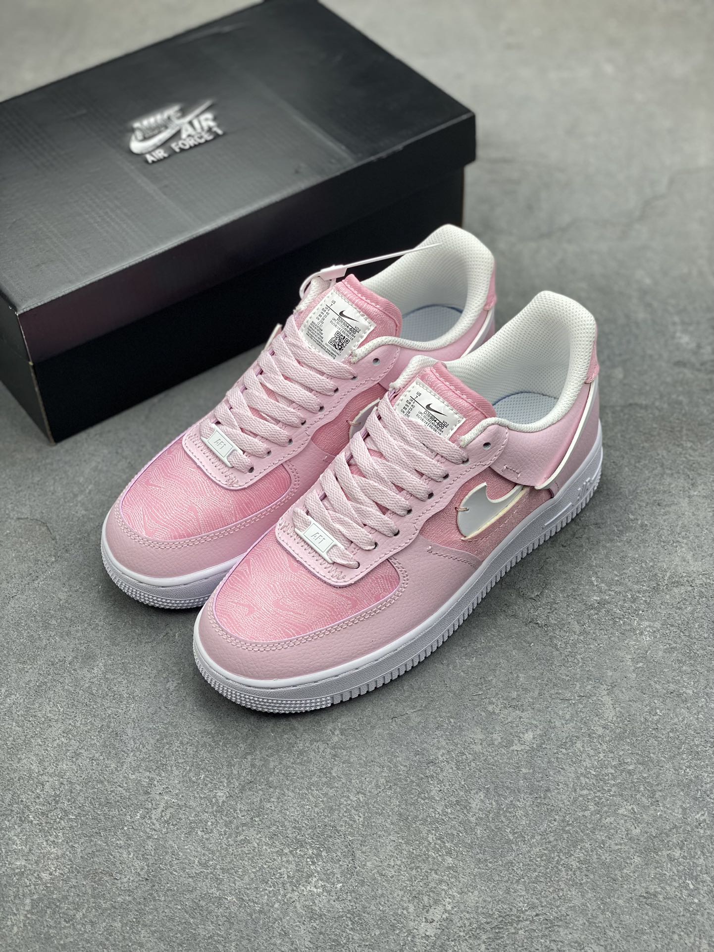 Nike Air Force 1 Low Cut-Out Swoosh Pink Oxford (Women's) DJ6904-600 9 i1697675331 8149 7