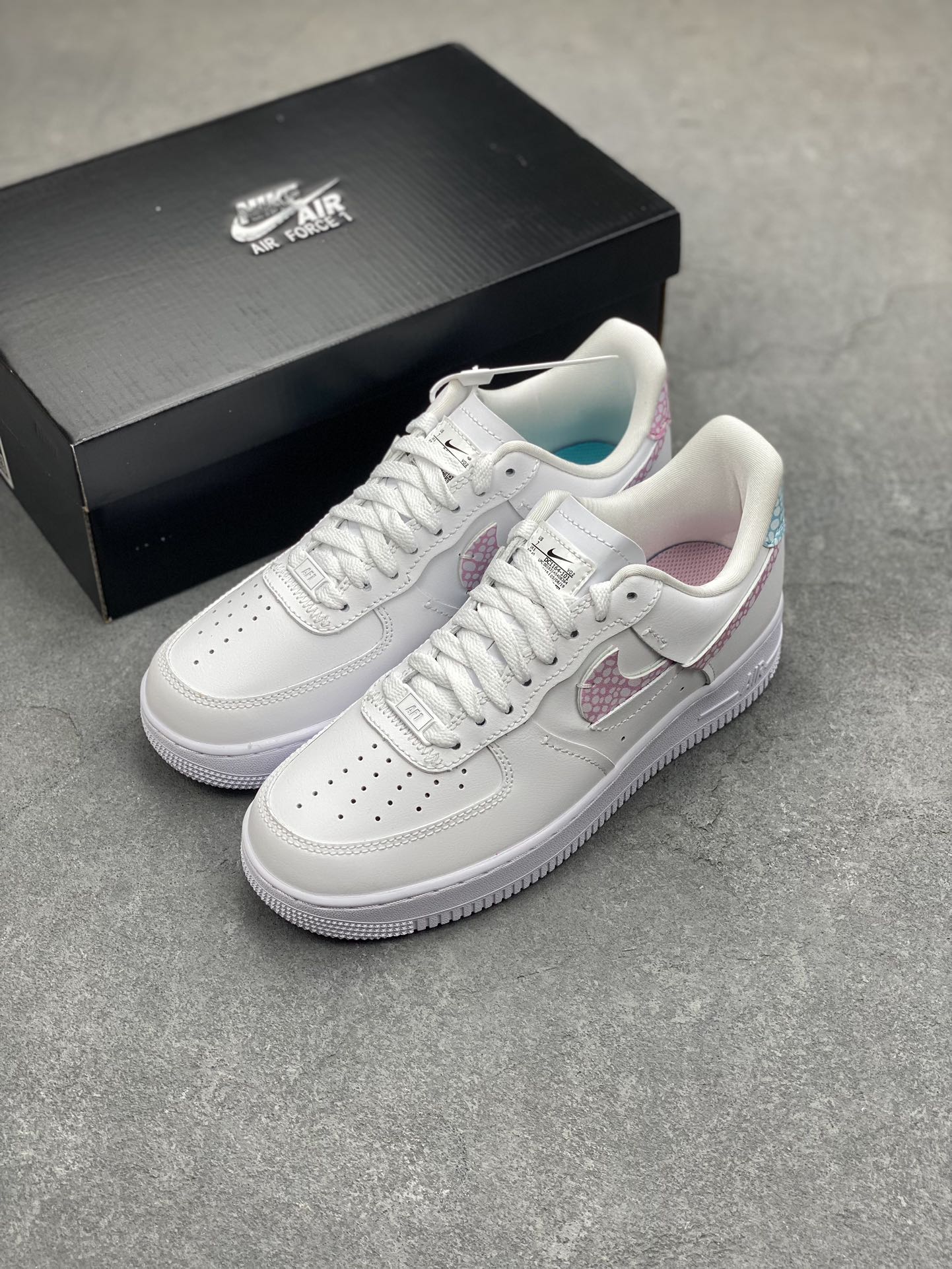 Nike Air Force 1 Low White Blue Pink Women's Shoes DC1164-101 9 i1697675402 2761 7