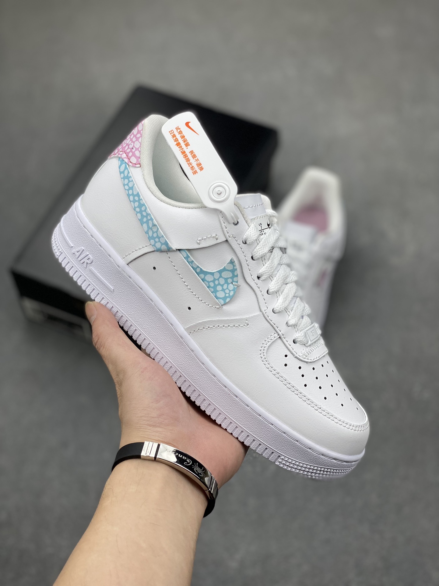 Nike Air Force 1 Low White Blue Pink Women's Shoes DC1164-101 2 i1697675402 590 0