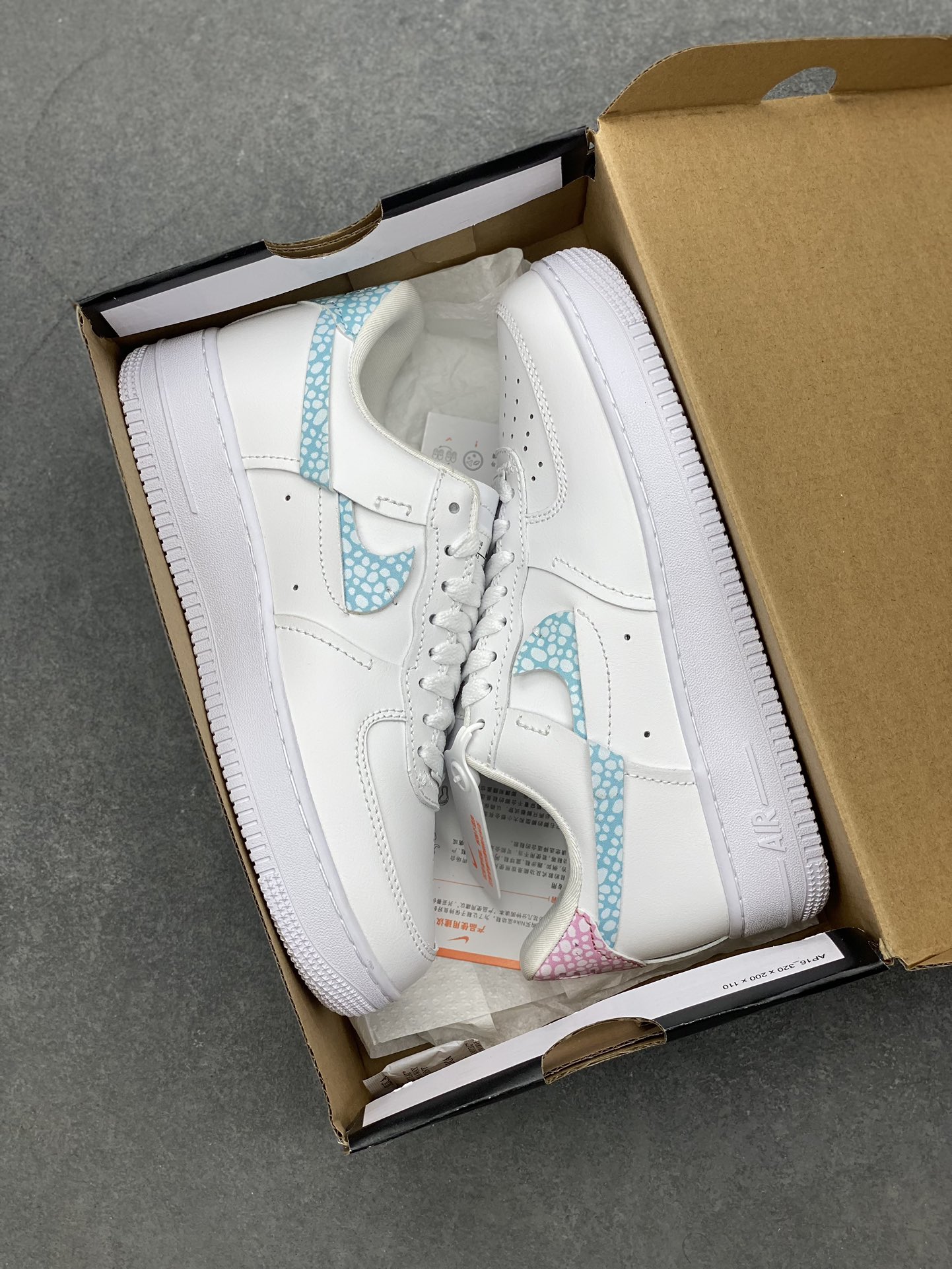 Nike Air Force 1 Low White Blue Pink Women's Shoes DC1164-101 10 i1697675402 6818 8