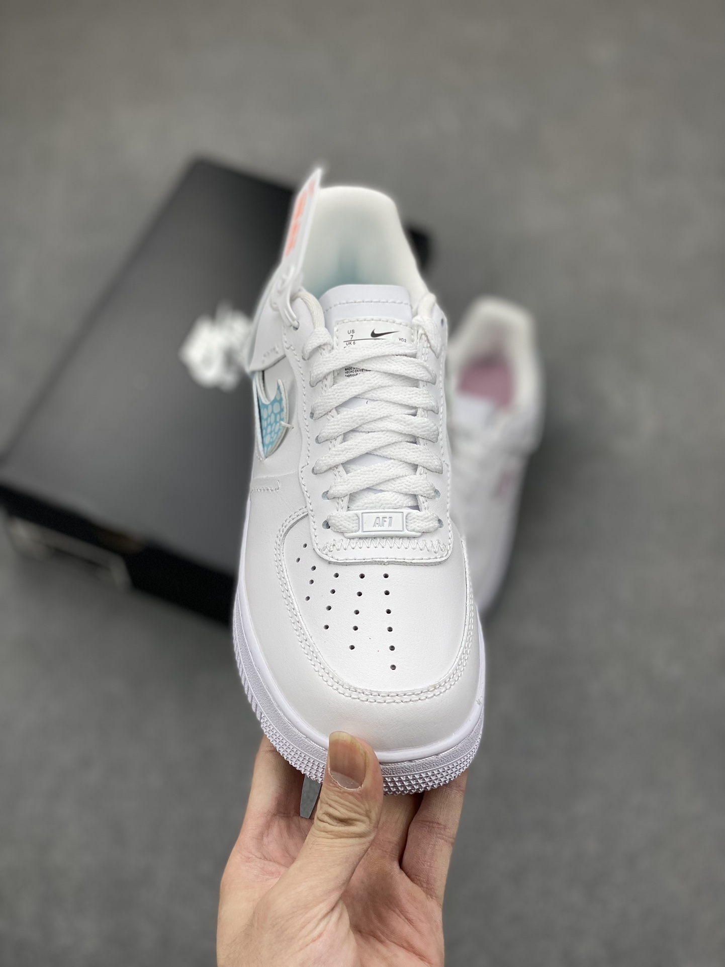 Nike Air Force 1 Low White Blue Pink Women's Shoes DC1164-101 3 i1697675402 756 1