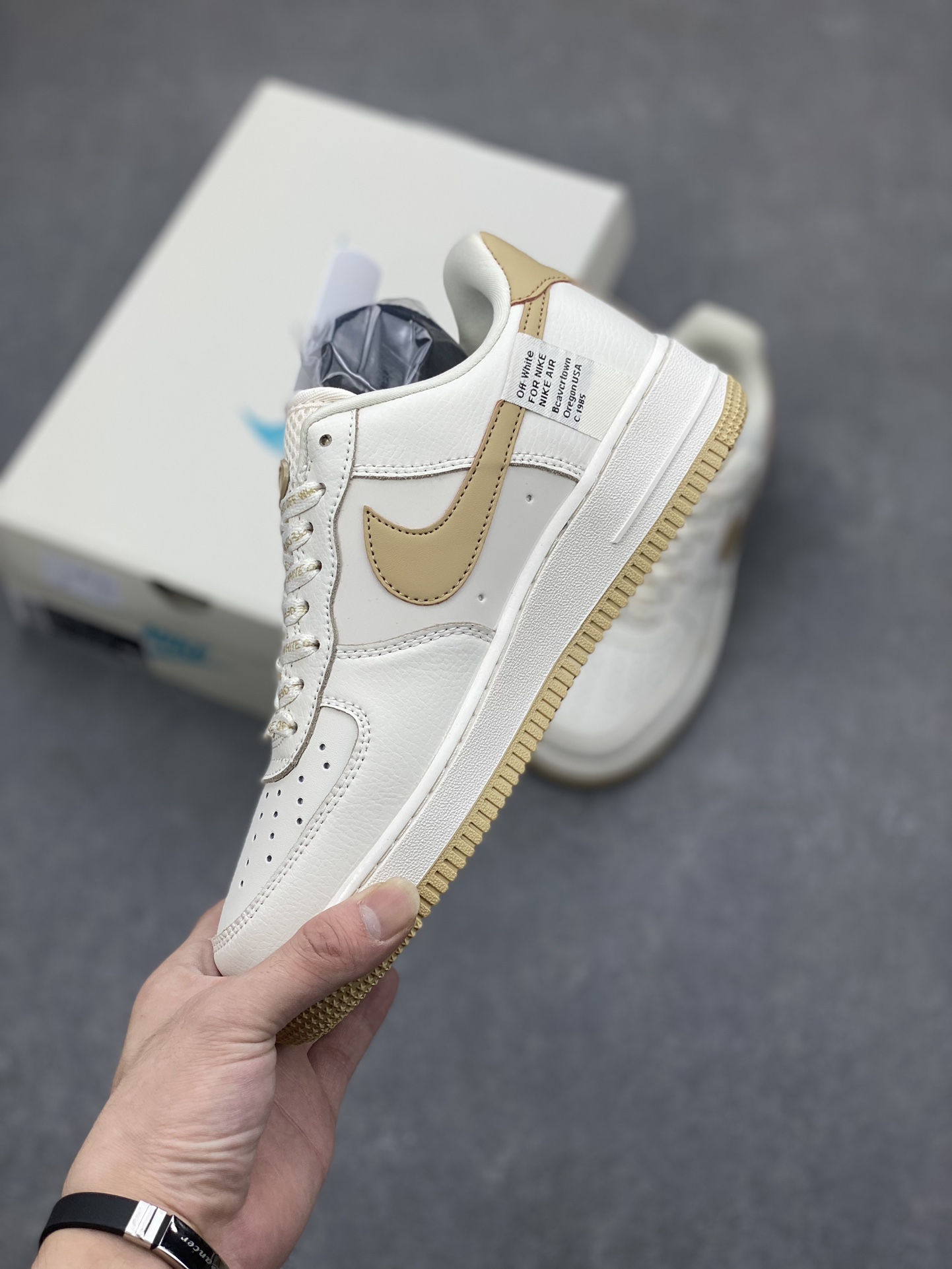 Nike Air Force 1 '07 Low OFF-White Collab Sneakers - Beige/Khaki, Limited Edition 4 i1697824353 5406 2