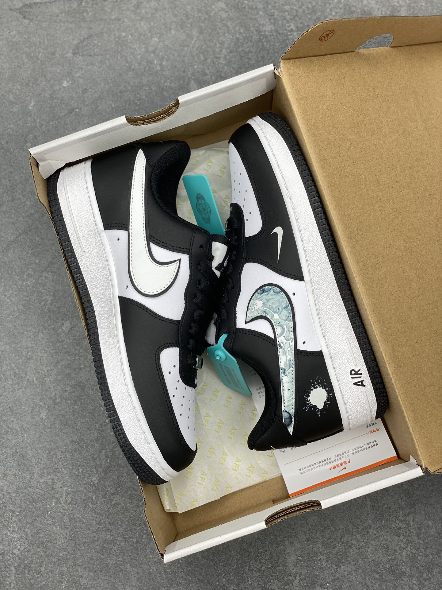 Nike Air Force 1 '07 Low Karesansui Shoes DV0788-001 - Black/White 10 i1698086020 6637 8