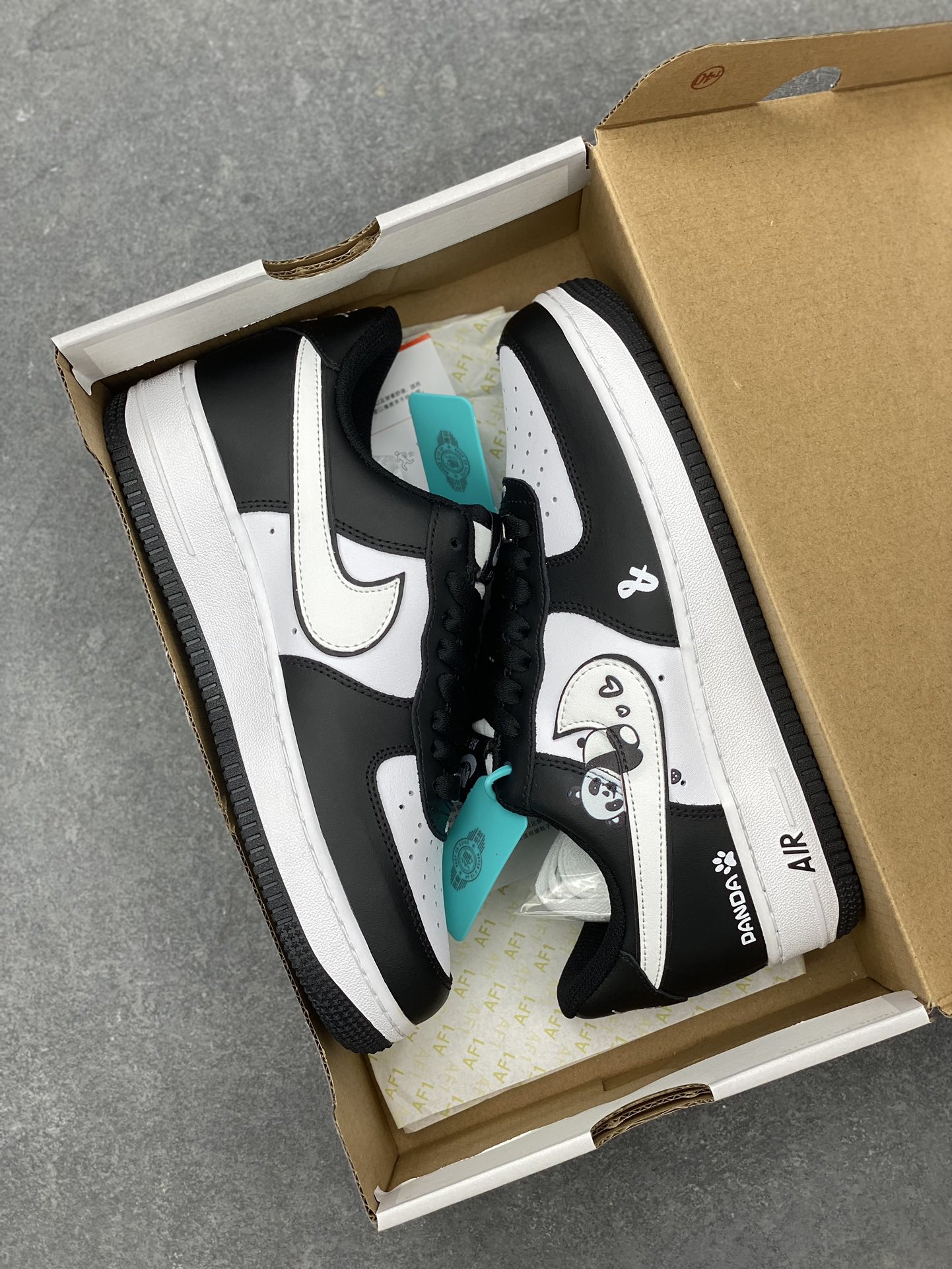 Nike Air Force 1 '07 Low Panda Custom Sneakers DV0788-001 (Various Sizes) 10 i1698086064 5701 8