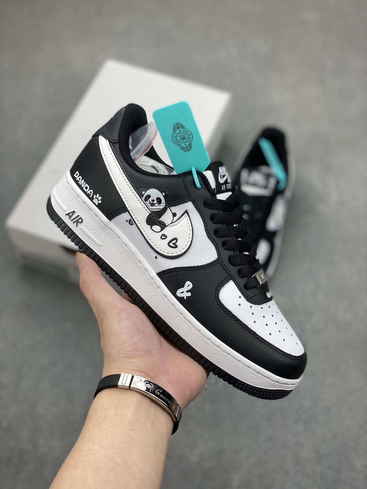 Nike Air Force 1 '07 Low Panda Custom Sneakers DV0788-001 (Various Sizes) 2 i1698086064 6226 0