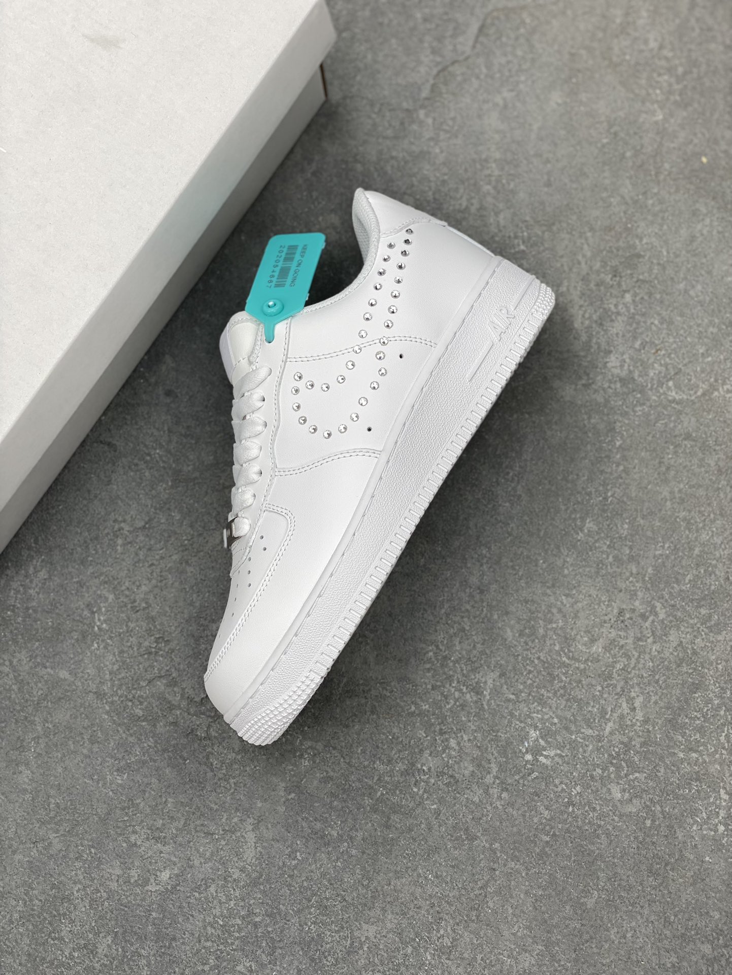Nike Air Force 1 Low White with Silver Rhinestone Accents - All Sizes Available 8 i1698086375 2797 6