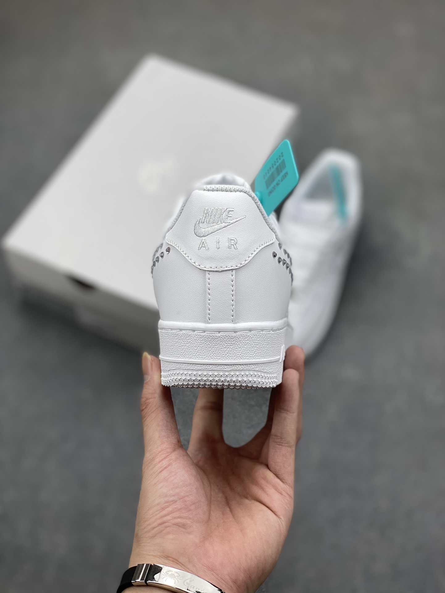 Nike Air Force 1 Low White with Silver Rhinestone Accents - All Sizes Available 5 i1698086375 5191 3