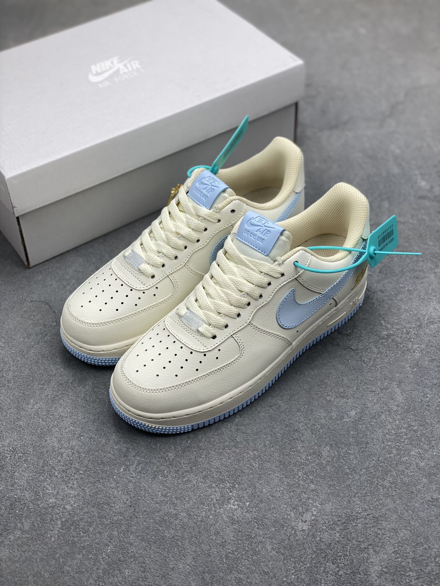 Air Force 1 '07 Low CW2288-111 Cream/Light Blue,Original Quality,Comfortable Sneakers 9 i1698094162 2177 7