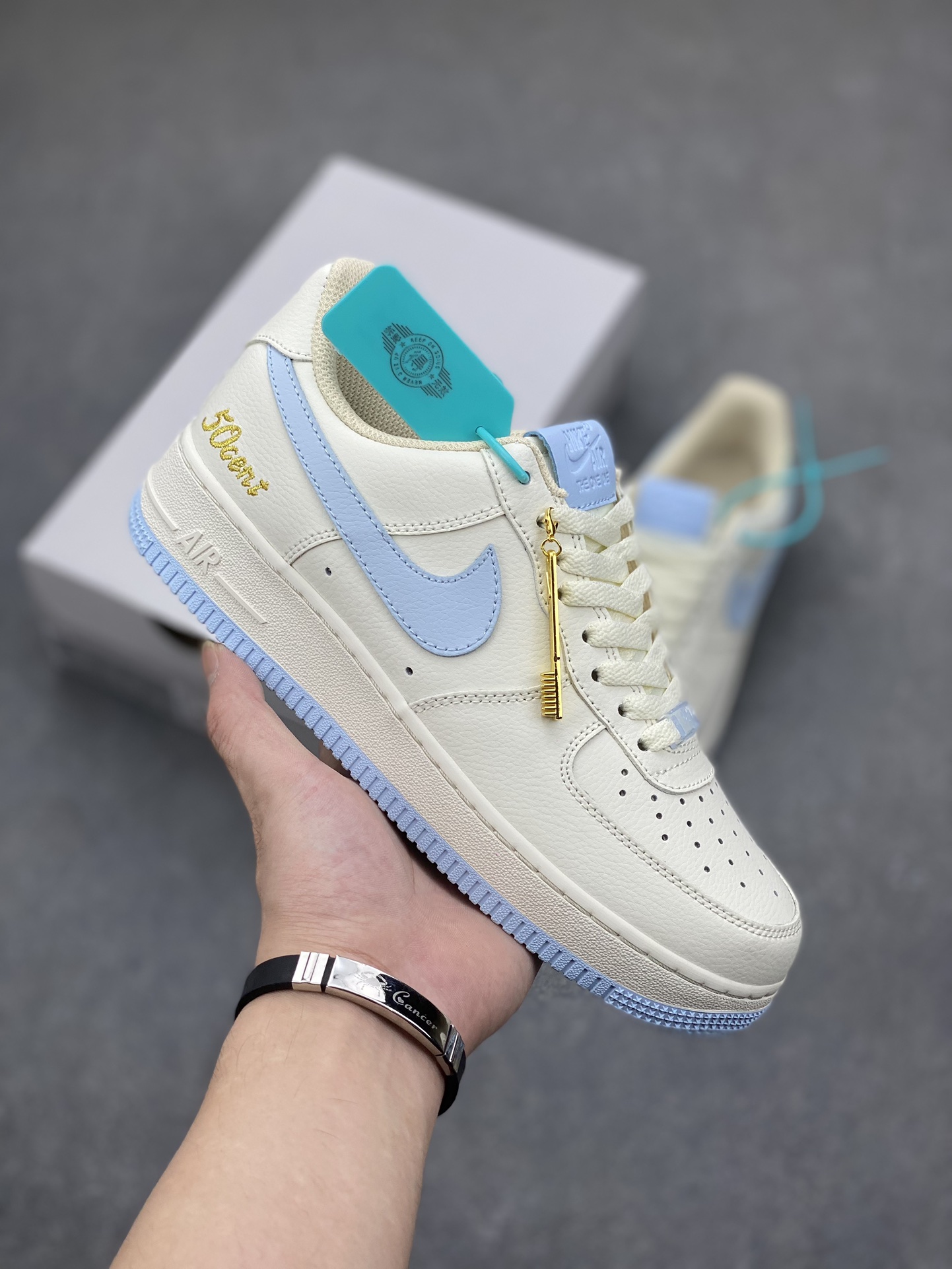 Air Force 1 '07 Low CW2288-111 Cream/Light Blue,Original Quality,Comfortable Sneakers 2 i1698094162 5270 0