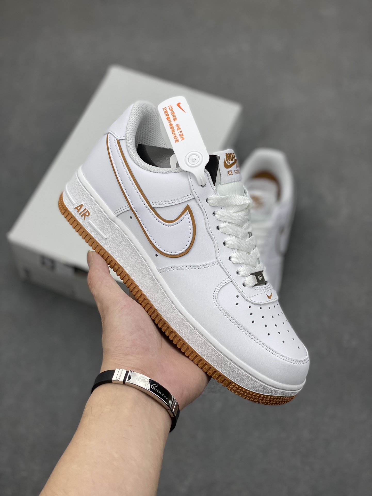 Nike Air Force 1 '07 Low White/Brown Sneaker - Original Quality, Perfect Fit 2 i1698094754 2631 0