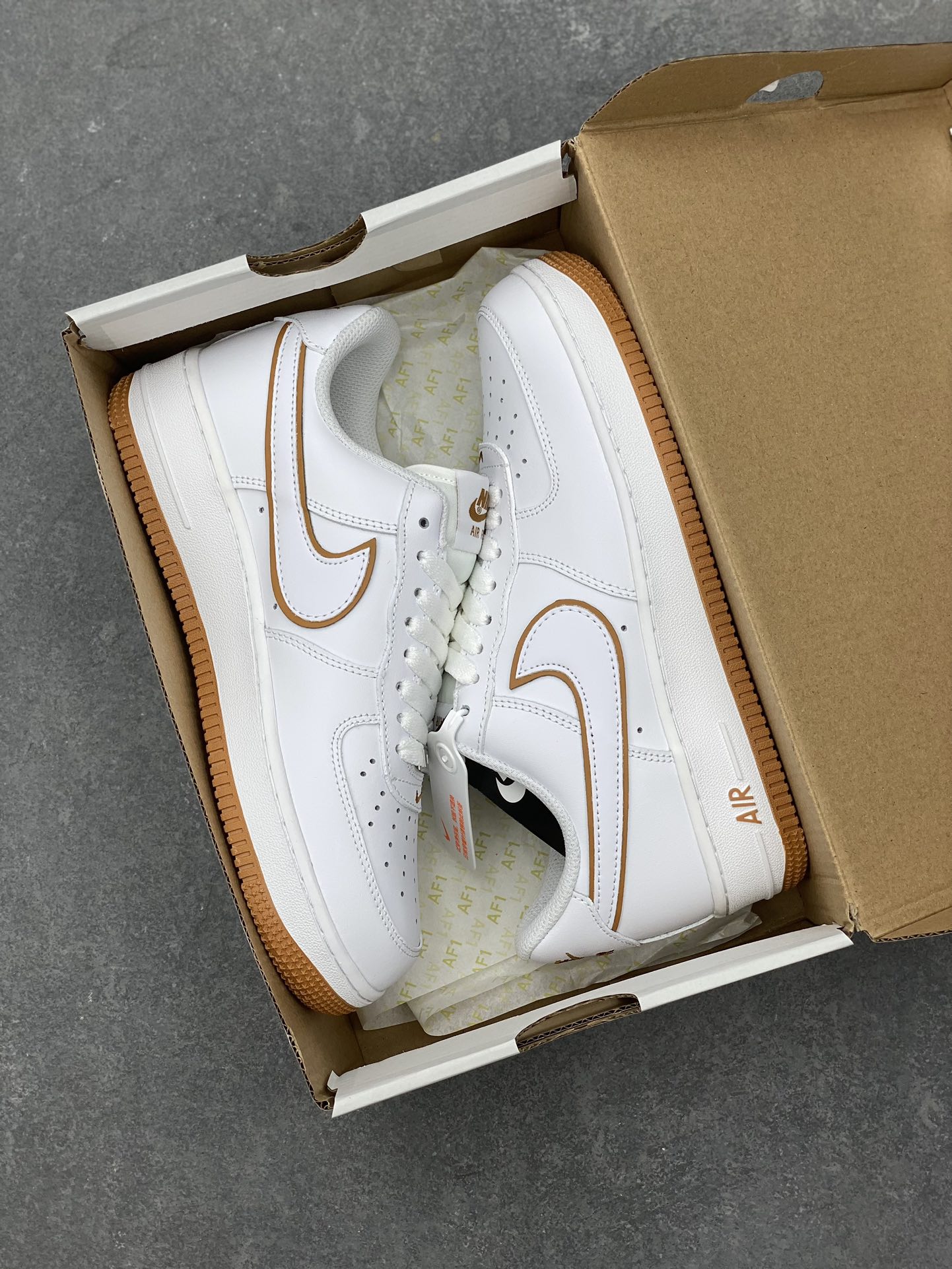 Nike Air Force 1 '07 Low White/Brown Sneaker - Original Quality, Perfect Fit 10 i1698094754 4209 8