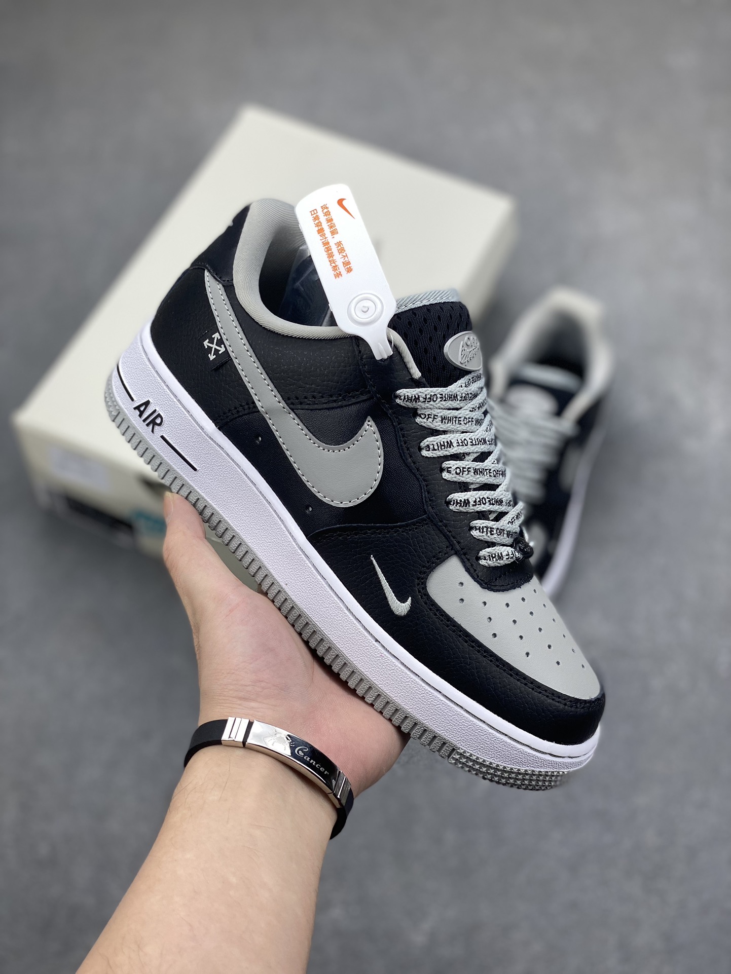 Nike Air Force 1 '07 Low OFF-White Collab Shadow Grey Sneakers