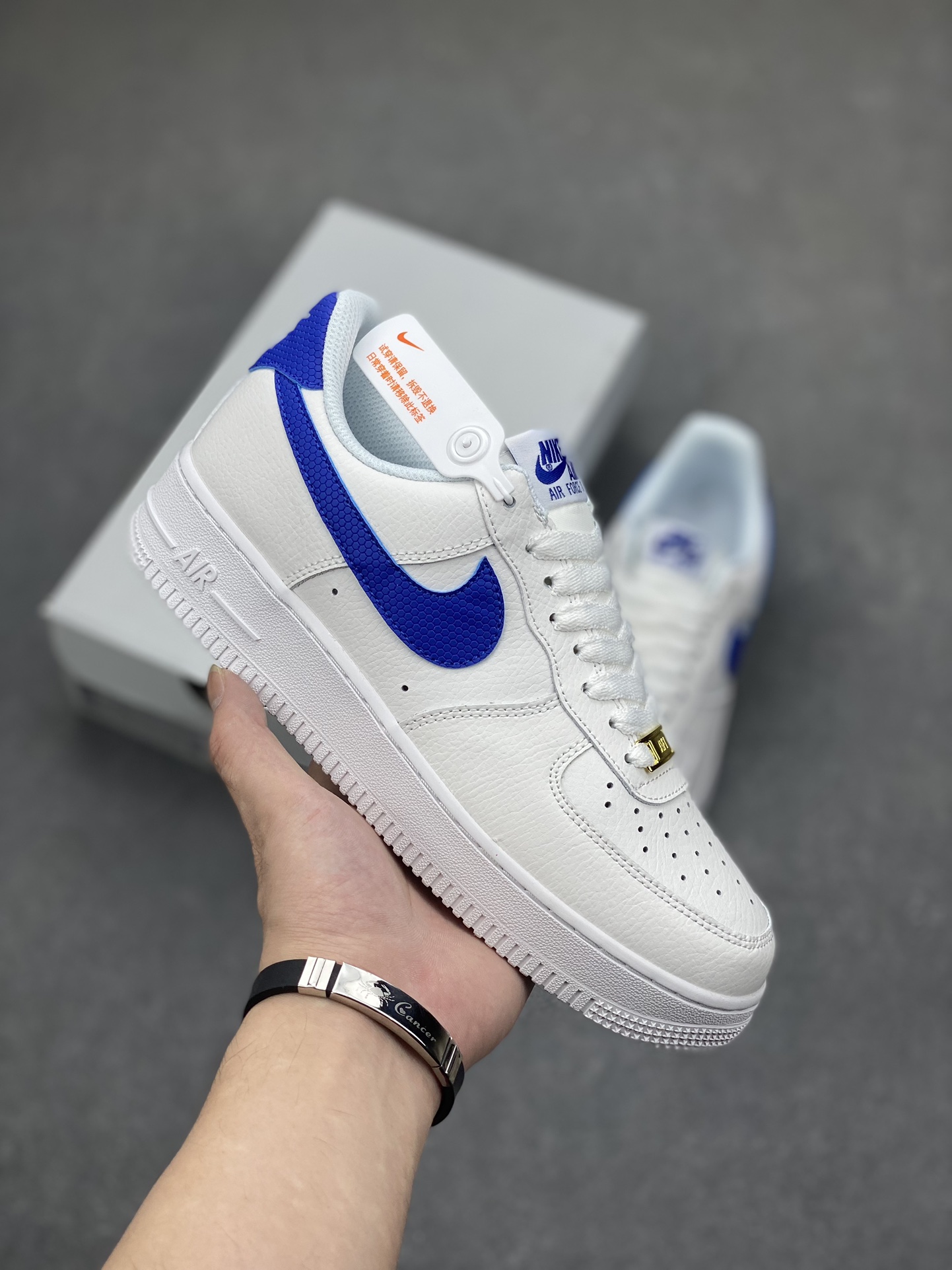 Nike Air Force 1 '07 Low White Royal Blue Sneakers - Classic Style 2 i1698521002 244 0
