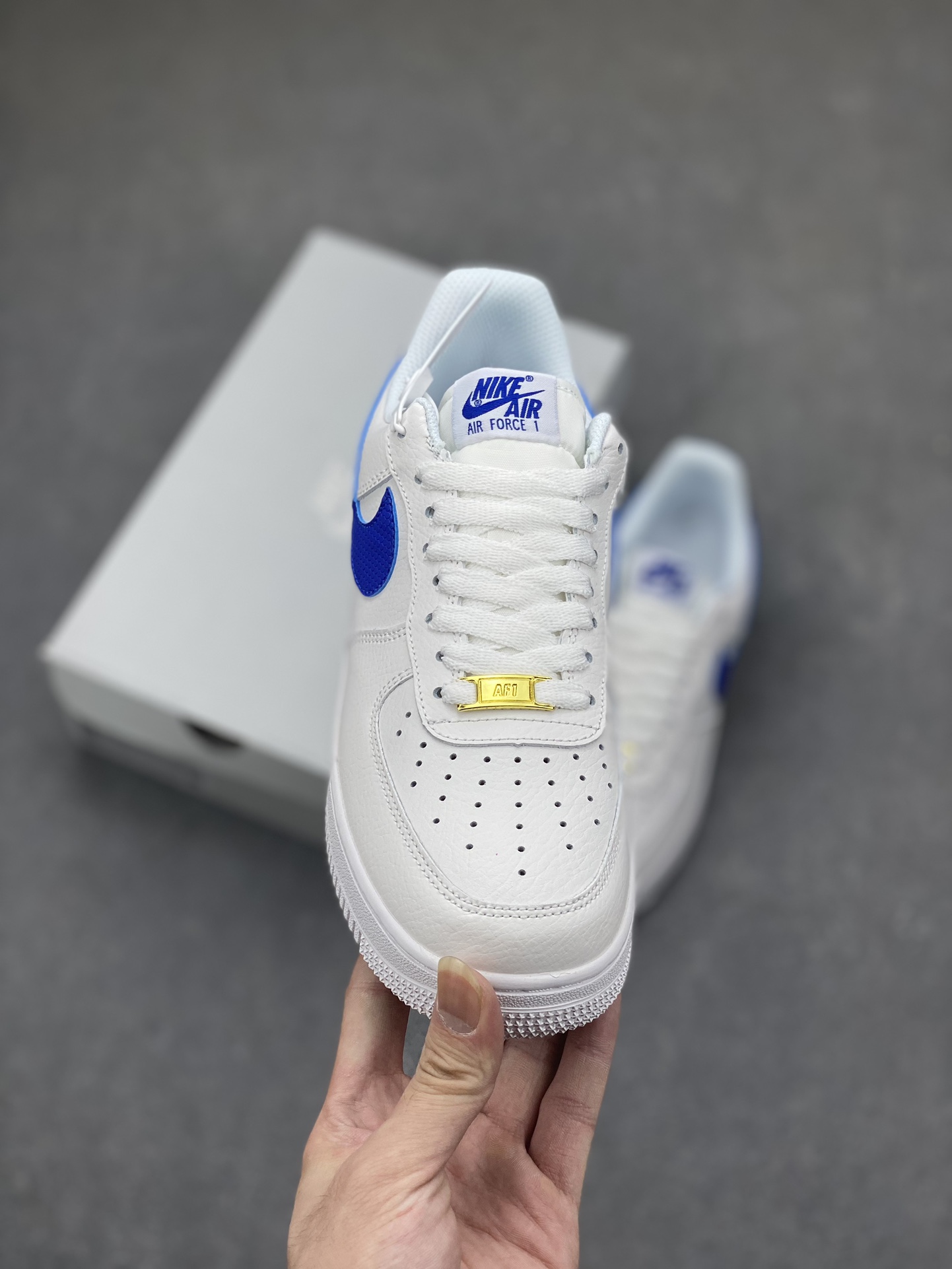 Nike Air Force 1 '07 Low White Royal Blue Sneakers - Classic Style 3 i1698521002 7227 1