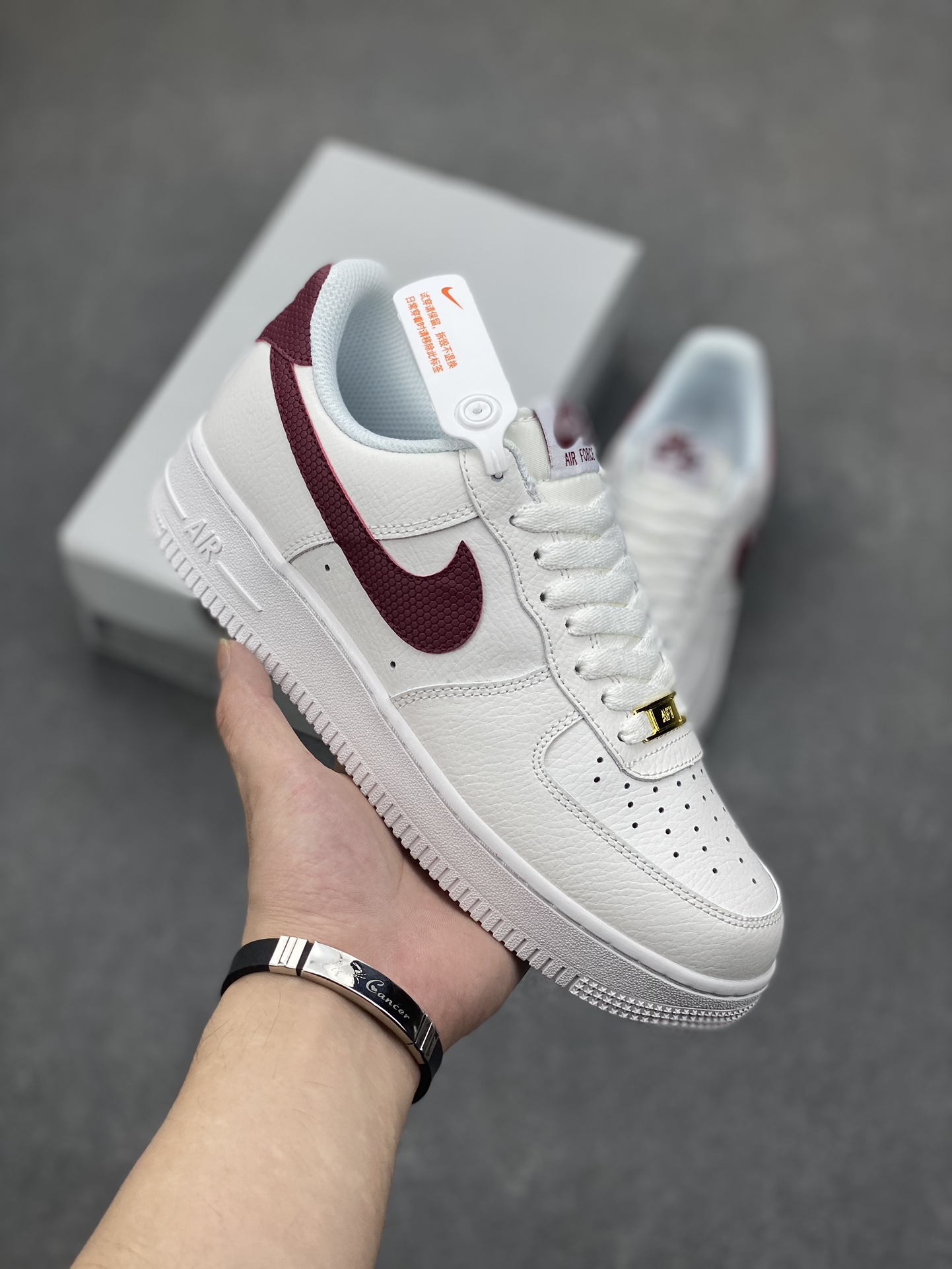 Nike Air Force 1 '07 Low White Maroon Casual Shoes CZ0326-100 2 i1698521079 1398 0