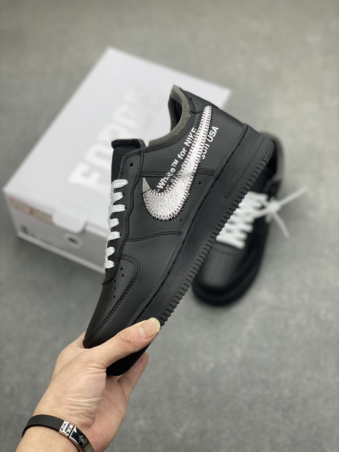Nike Air Force 1 Low Off-White Black Silver Sneakers 4 i1698697028 2641 2