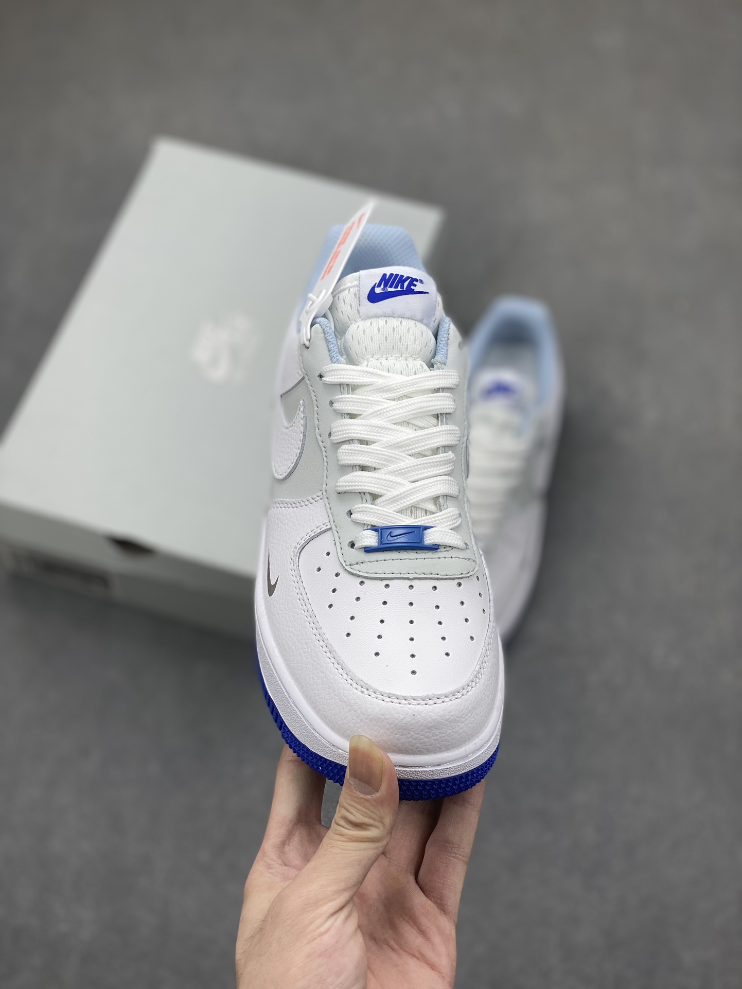 Nike Air Force 1 Low White/Grey/Blue Men's Sneakers - Size 40.5 3 i1698962826 1739 1