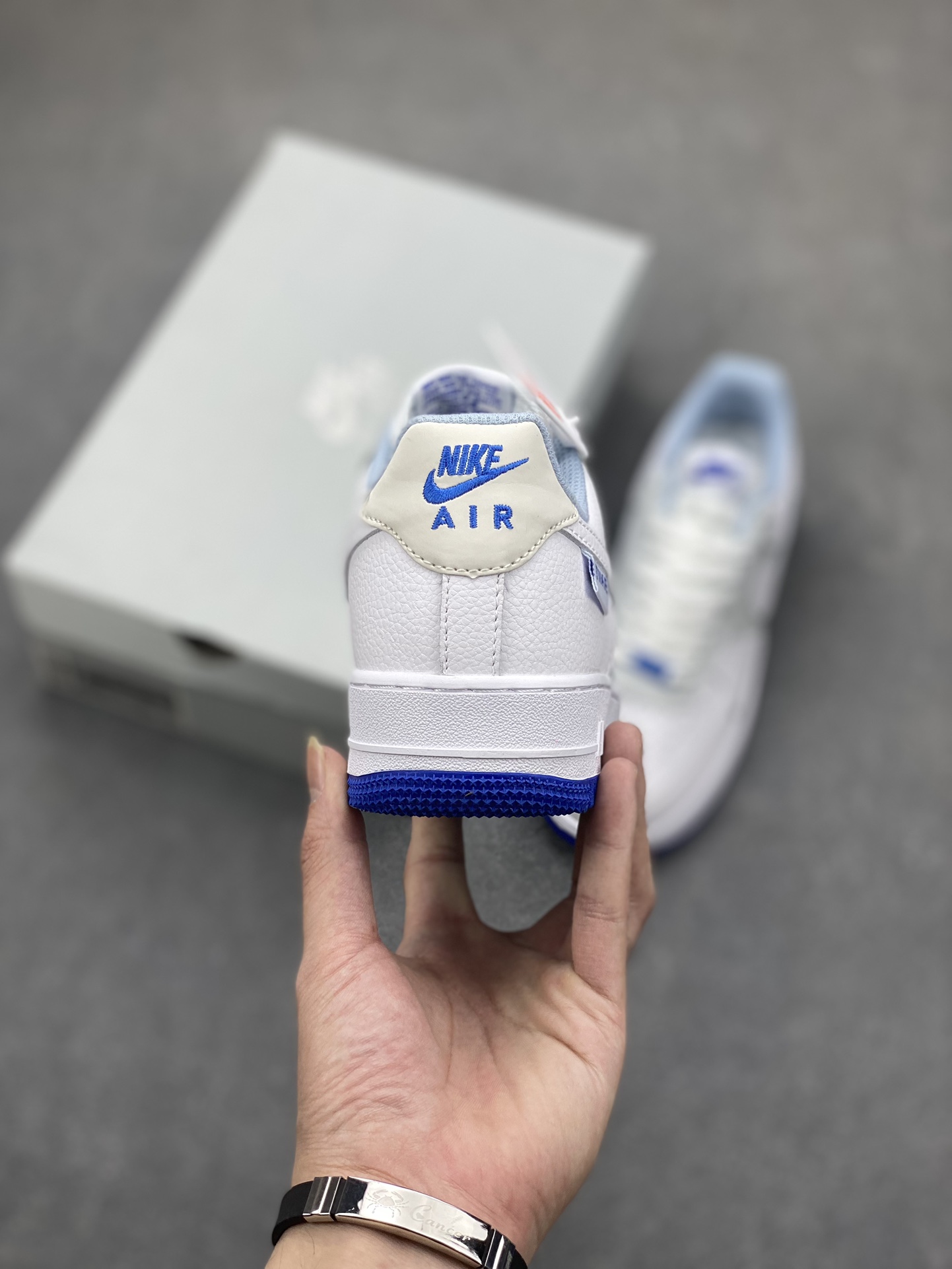Nike Air Force 1 Low White/Grey/Blue Men's Sneakers - Size 40.5 5 i1698962826 7557 3