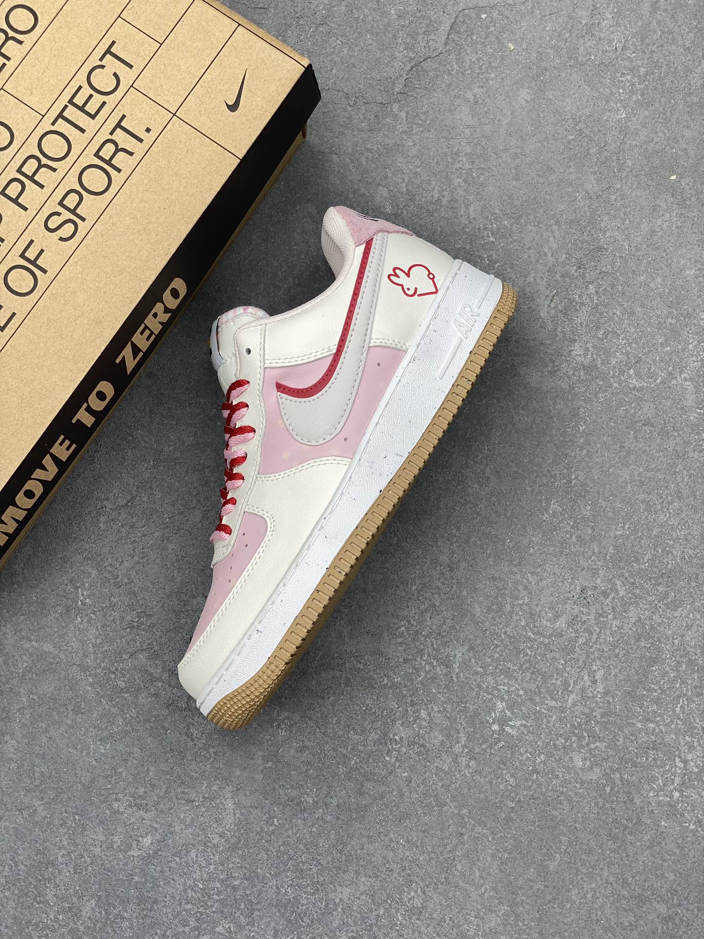Nike Air Force 1 Low Casual Sneakers - Pink/White,Honeycomb Cushion 8 i1698963004 1448 6