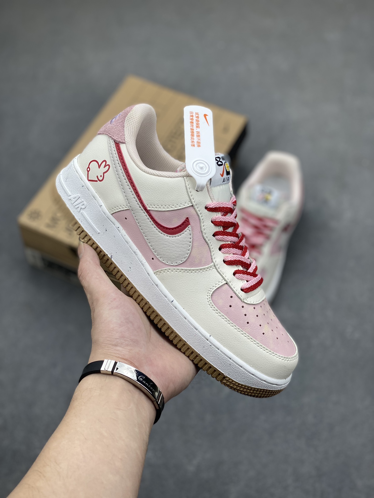 Nike Air Force 1 Low Casual Sneakers - Pink/White,Honeycomb Cushion 2 i1698963004 249 0