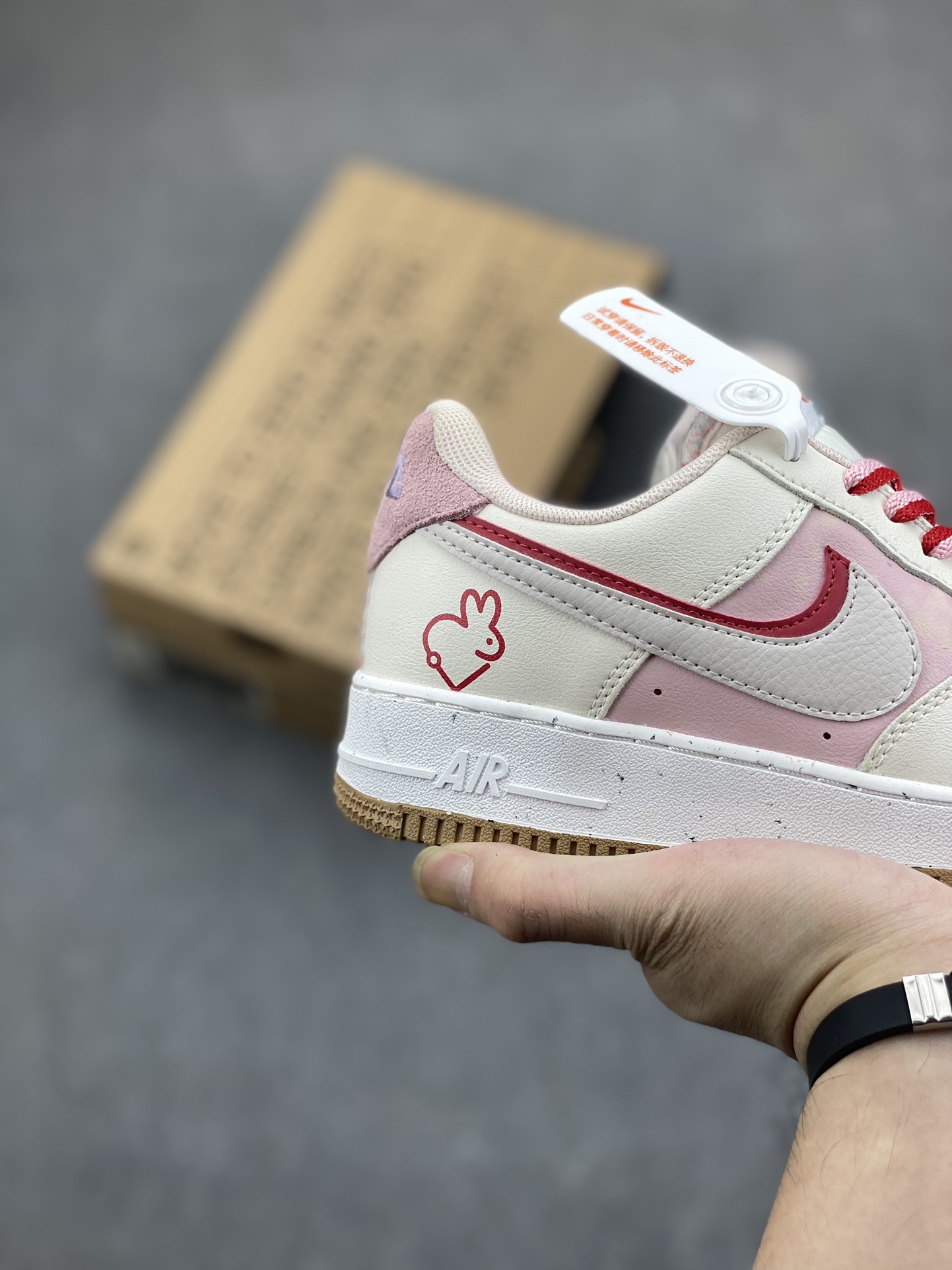 Nike Air Force 1 Low Casual Sneakers - Pink/White,Honeycomb Cushion 6 i1698963004 5134 4