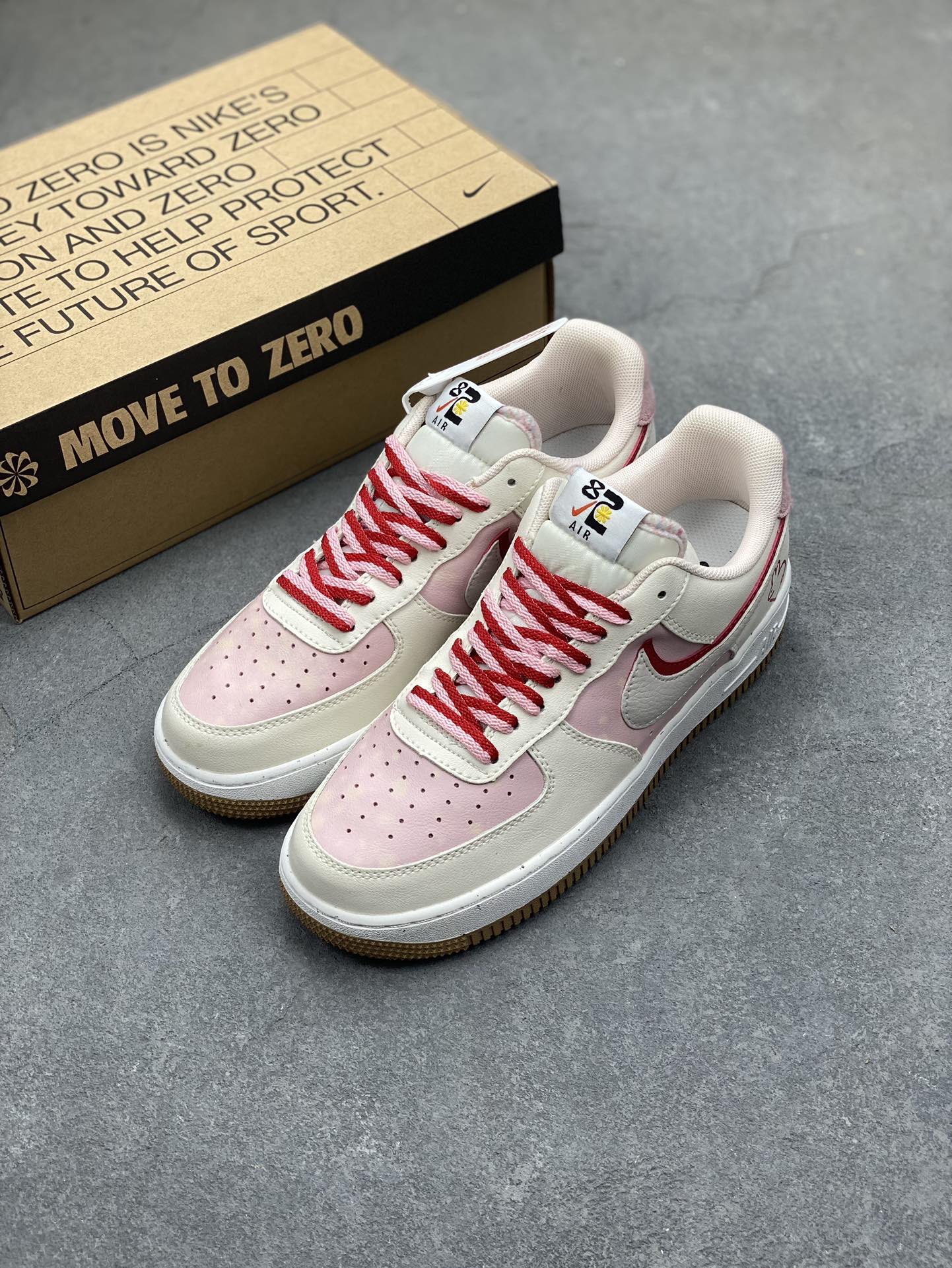 Nike Air Force 1 Low Casual Sneakers - Pink/White,Honeycomb Cushion 9 i1698963004 6020 7
