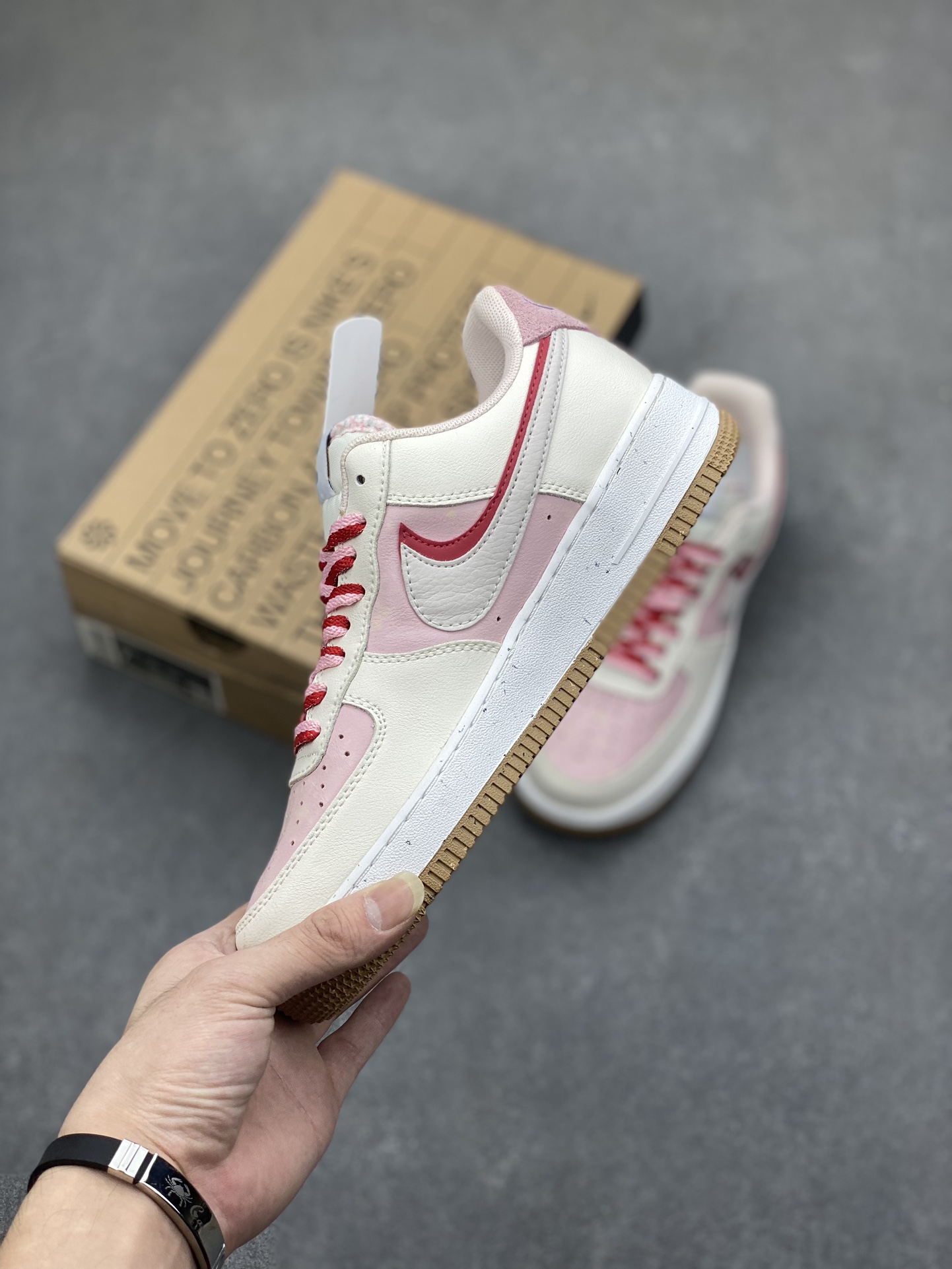 Nike Air Force 1 Low Casual Sneakers - Pink/White,Honeycomb Cushion 4 i1698963004 8323 2