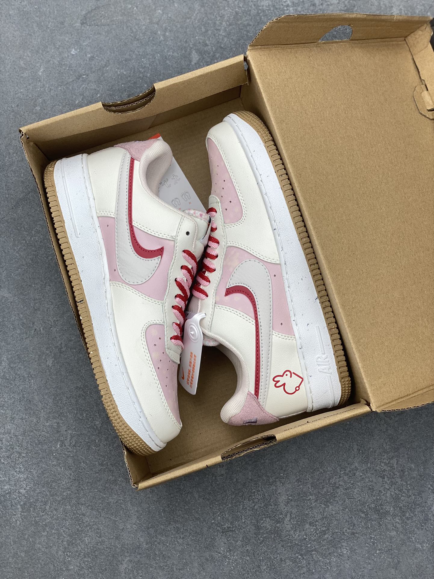 Nike Air Force 1 Low Casual Sneakers - Pink/White,Honeycomb Cushion 10 i1698963004 9592 8