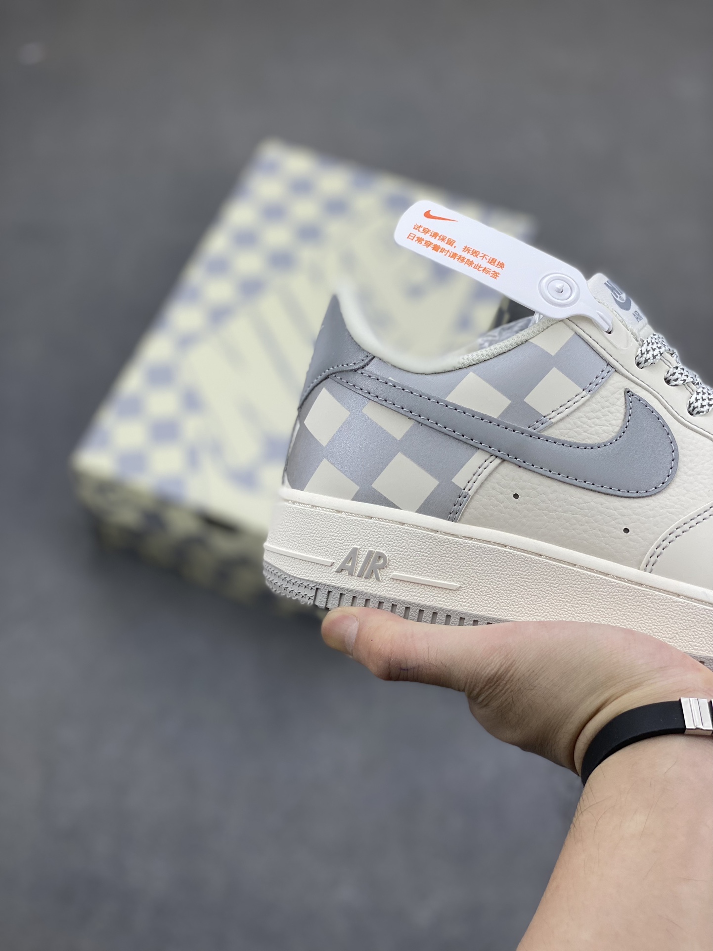 Nike Air Force 1 '07 Low Gray Checkered Sneakers GZ5688-077 6 i1699043676 2288 4