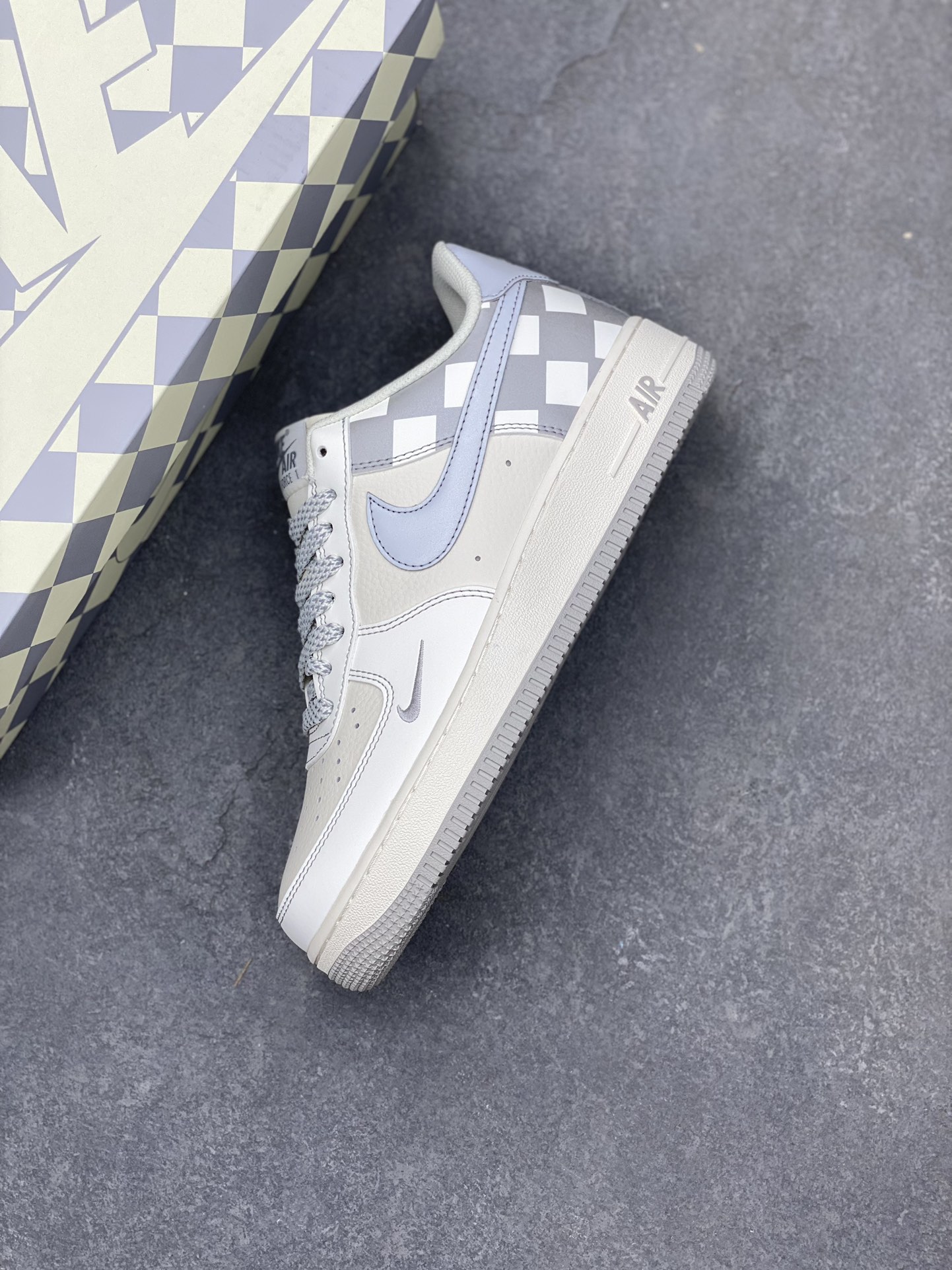Nike Air Force 1 '07 Low Gray Checkered Sneakers GZ5688-077 8 i1699043676 2443 6