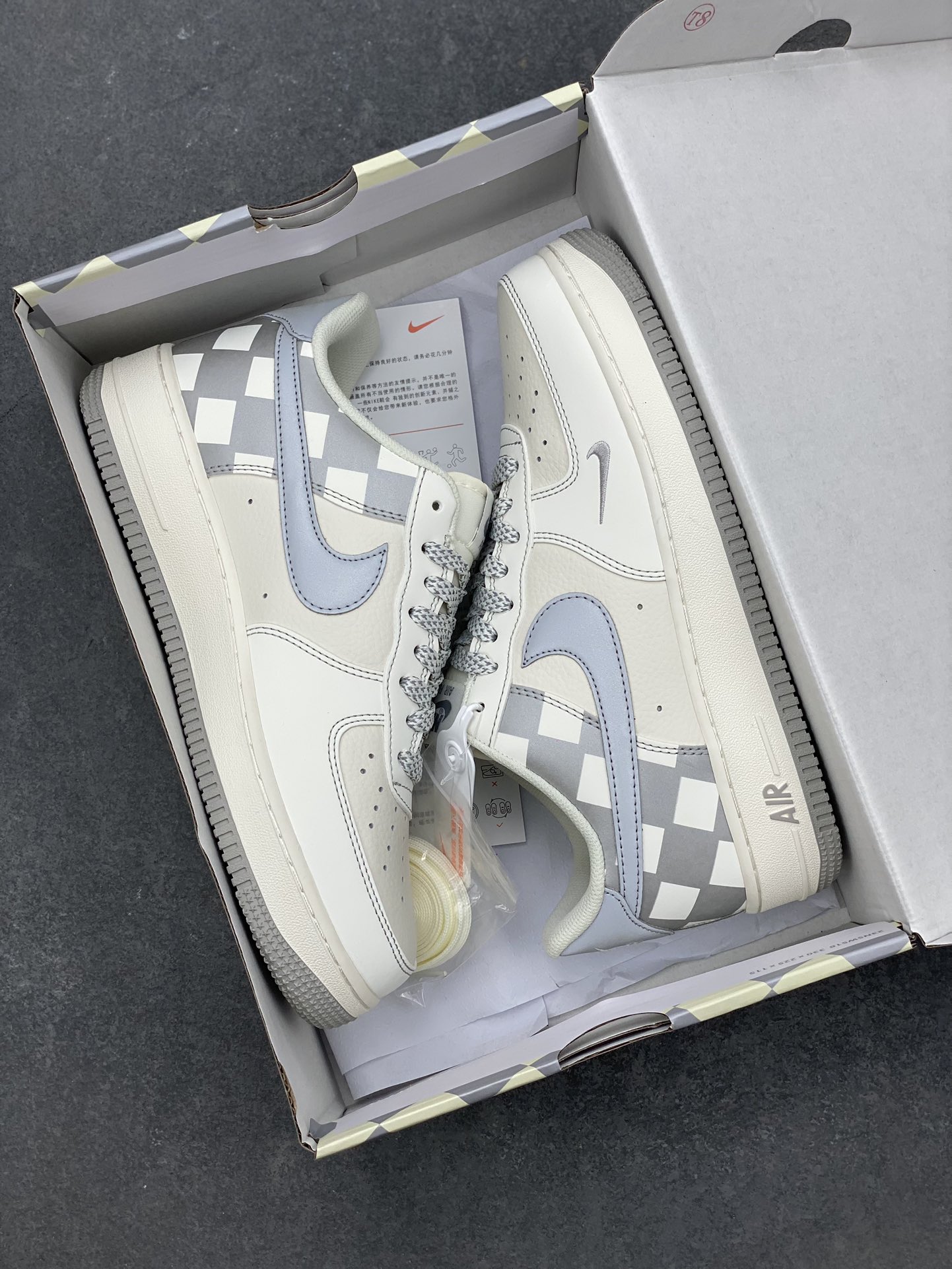 Nike Air Force 1 '07 Low Gray Checkered Sneakers GZ5688-077 10 i1699043676 4617 8