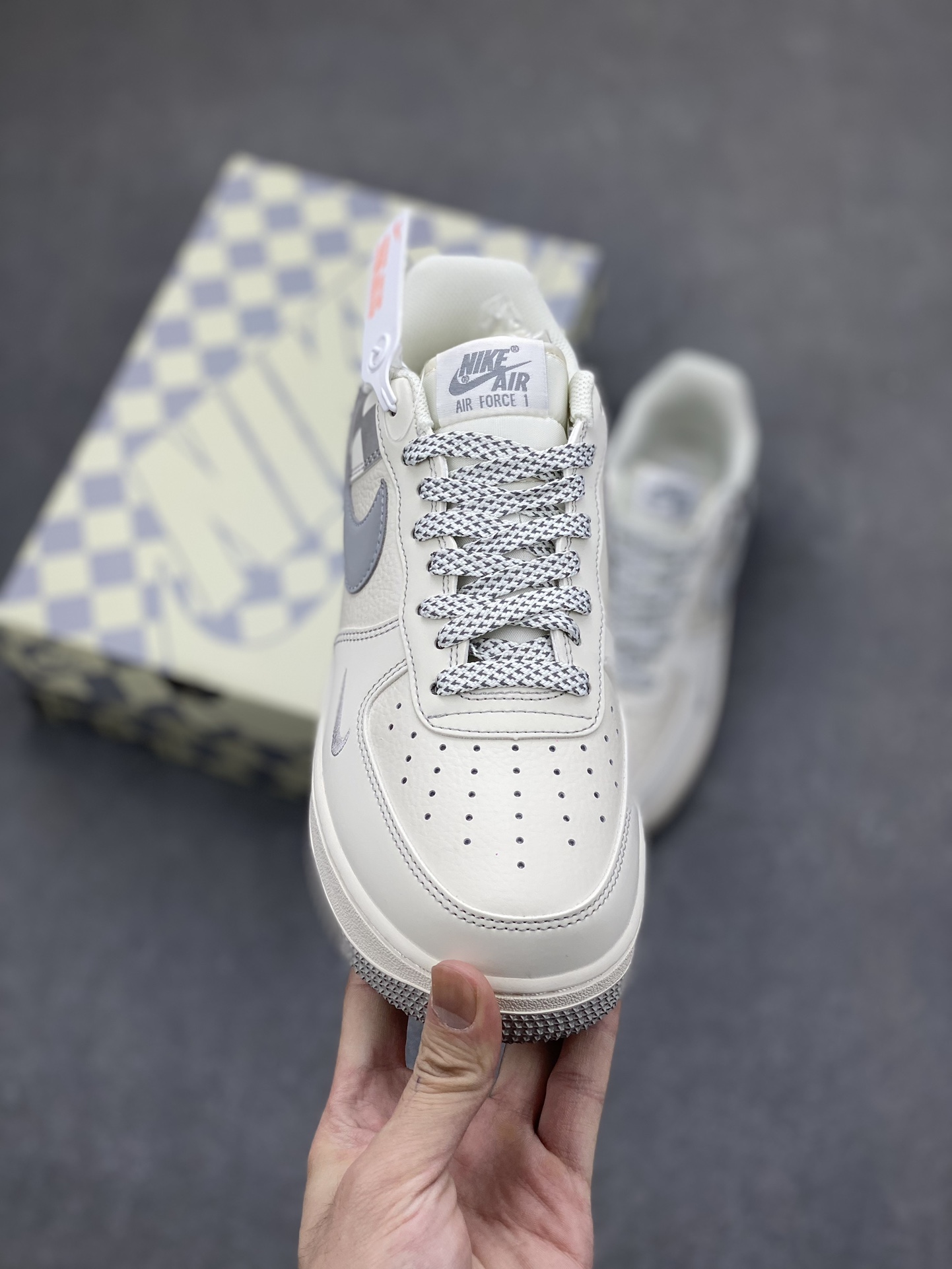 Nike Air Force 1 '07 Low Gray Checkered Sneakers GZ5688-077 3 i1699043676 6473 1