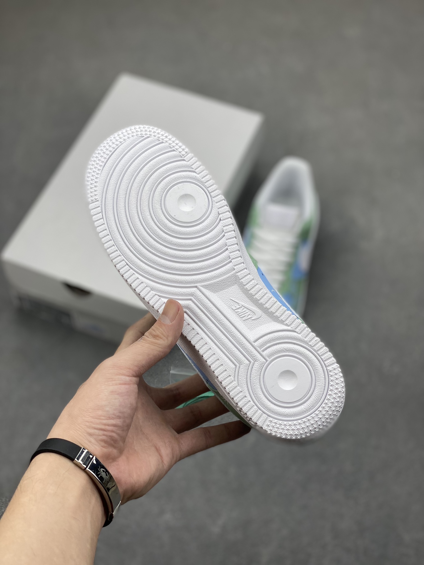 Nike Air Force 1 '07 Low Green Blue White Custom Sneakers CW2288-111 7 i1699043884 2909 5