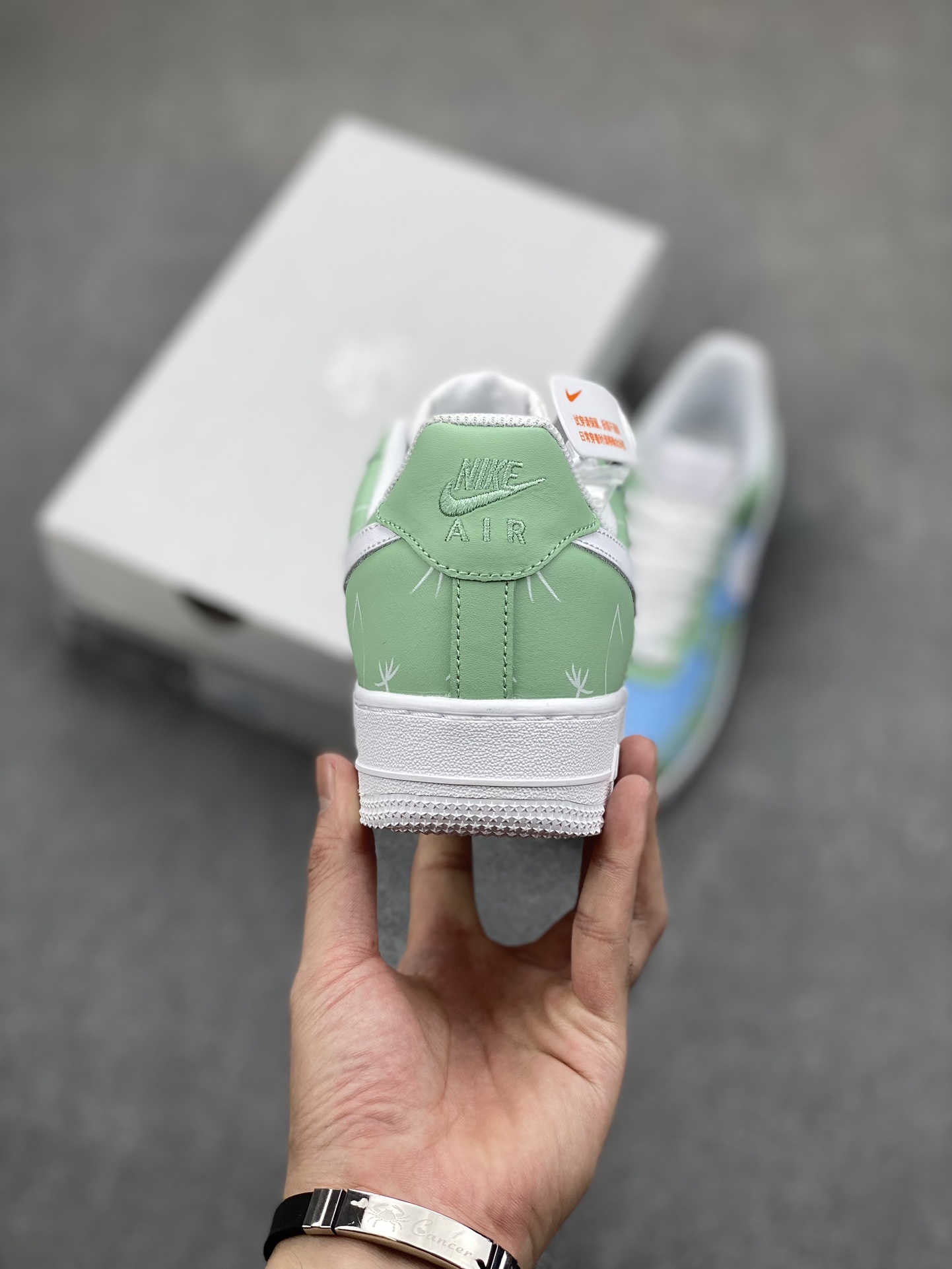 Nike Air Force 1 '07 Low Green Blue White Custom Sneakers CW2288-111 5 i1699043884 8888 3