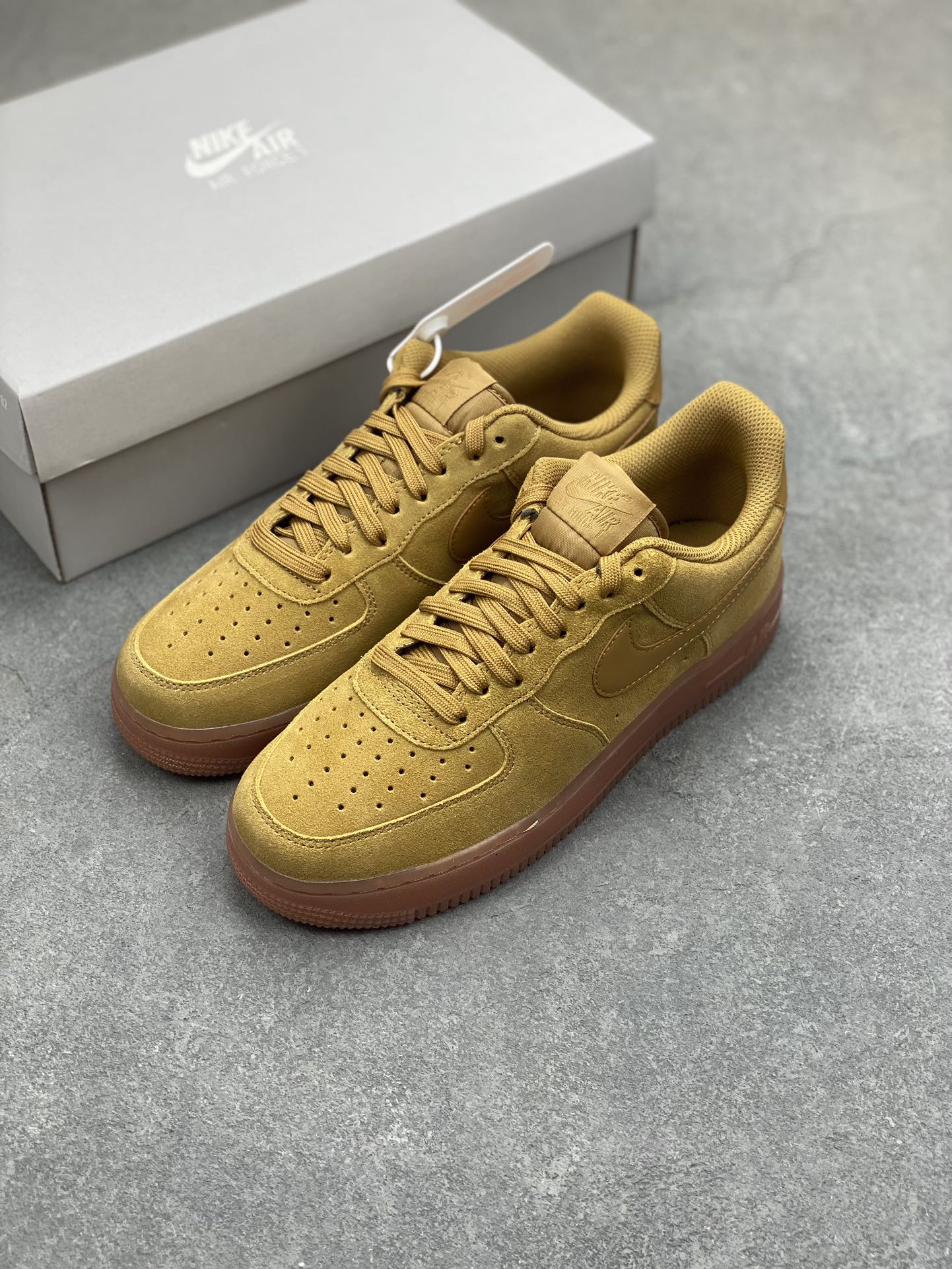 Nike Air Force 1 '07 Premium Suede Casual Shoes - Golden Tan 9 i1699138340 5377 7
