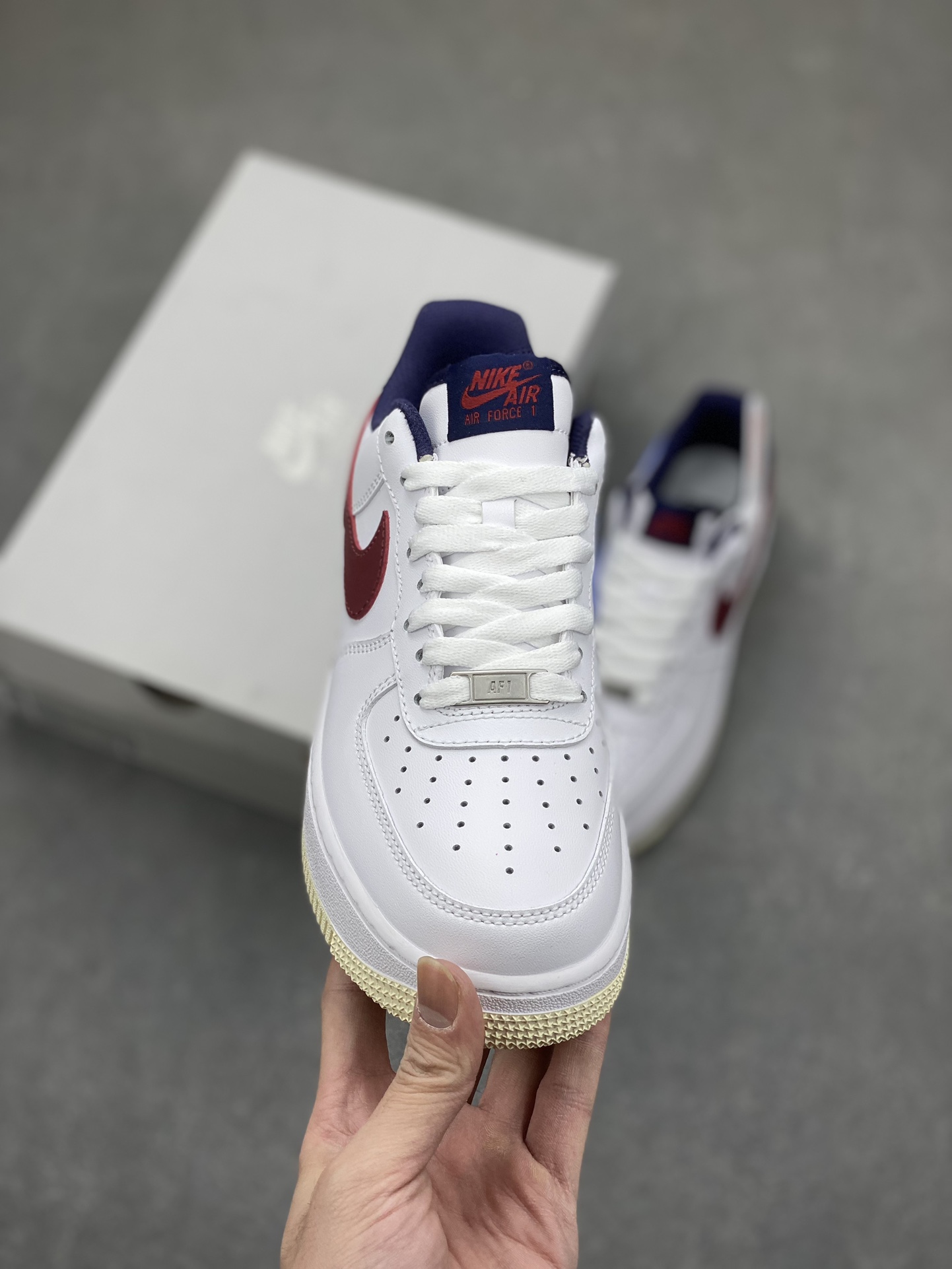 Nike Air Force 1 Low 07 White Maroon Sneakers (FV8105-161) 3 i1700174779 5144 1