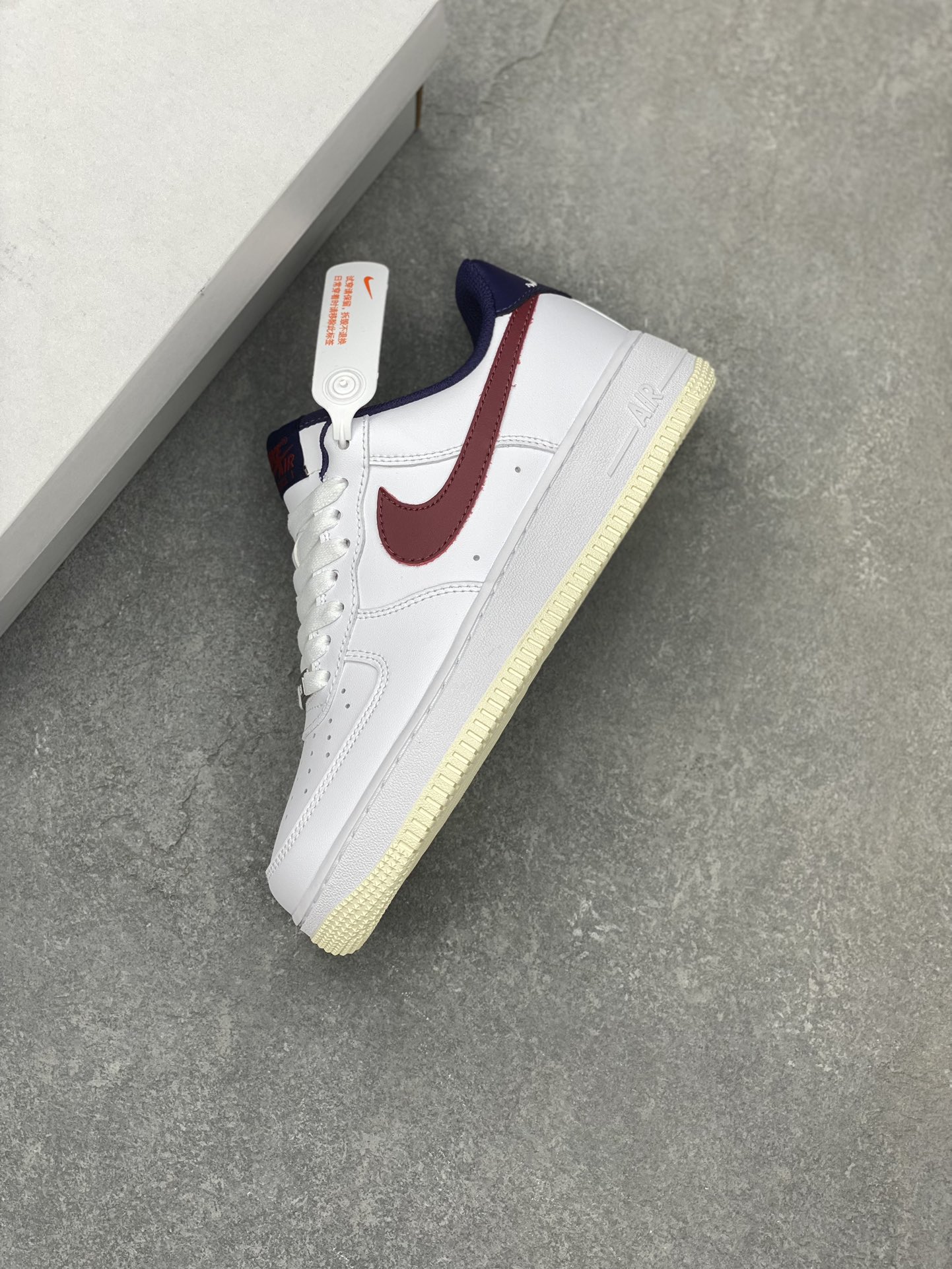Nike Air Force 1 Low 07 White Maroon Sneakers (FV8105-161) 9 i1700174779 6427 7