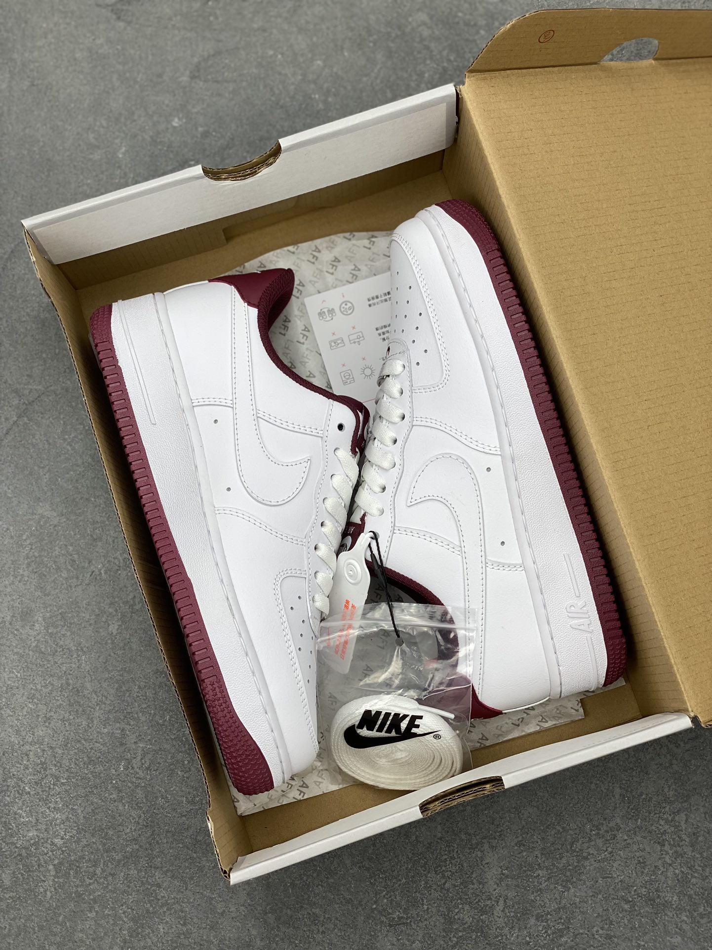 Nike Air Force 1 Low White Burgundy Crush: Premium Comfort and Style 10 i1700175091 2237 8