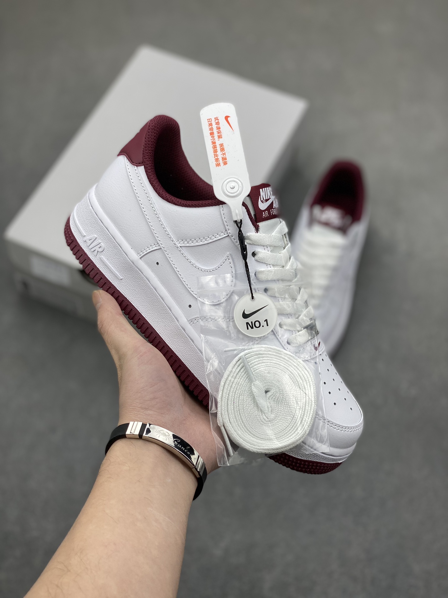 Nike Air Force 1 Low White Burgundy Crush: Premium Comfort and Style 2 i1700175091 7697 0