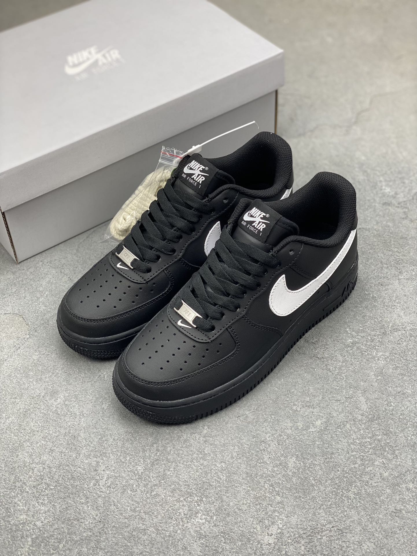 Nike Air Force 1 Low Black and White Sneakers - Lifetime Warranty 9 i1700594101 161 7