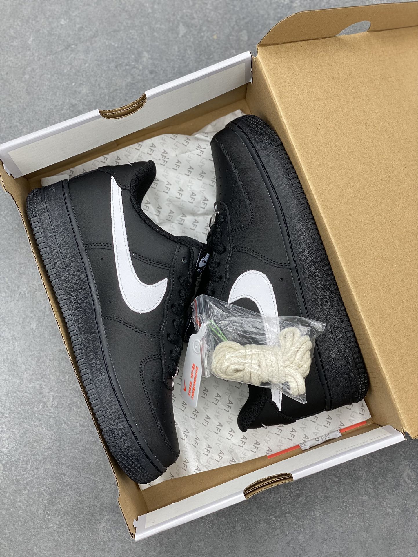 Nike Air Force 1 Low Black and White Sneakers - Lifetime Warranty 10 i1700594101 6097 8