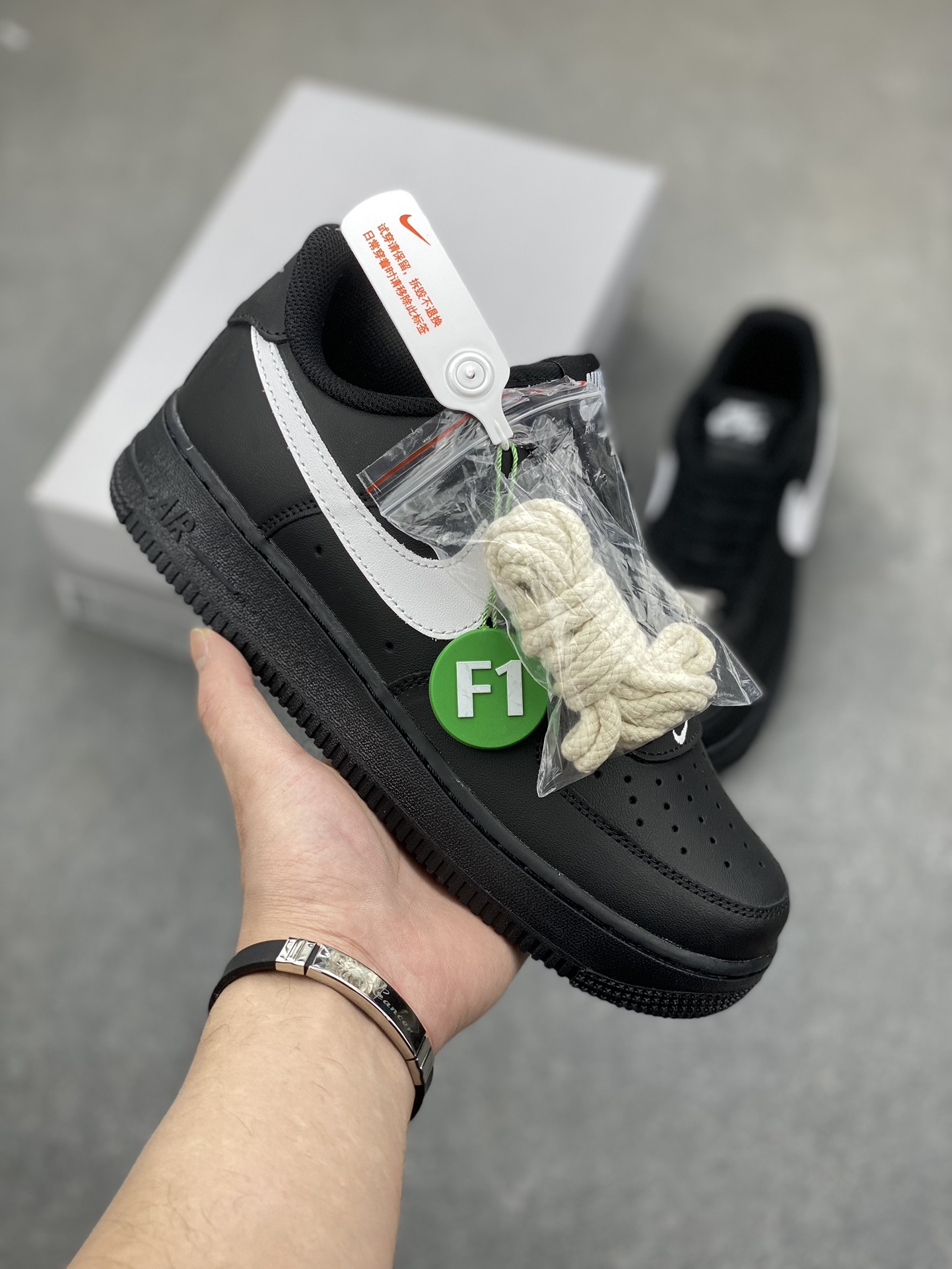 Nike Air Force 1 Low Black and White Sneakers - Lifetime Warranty 2 i1700594101 6416 0