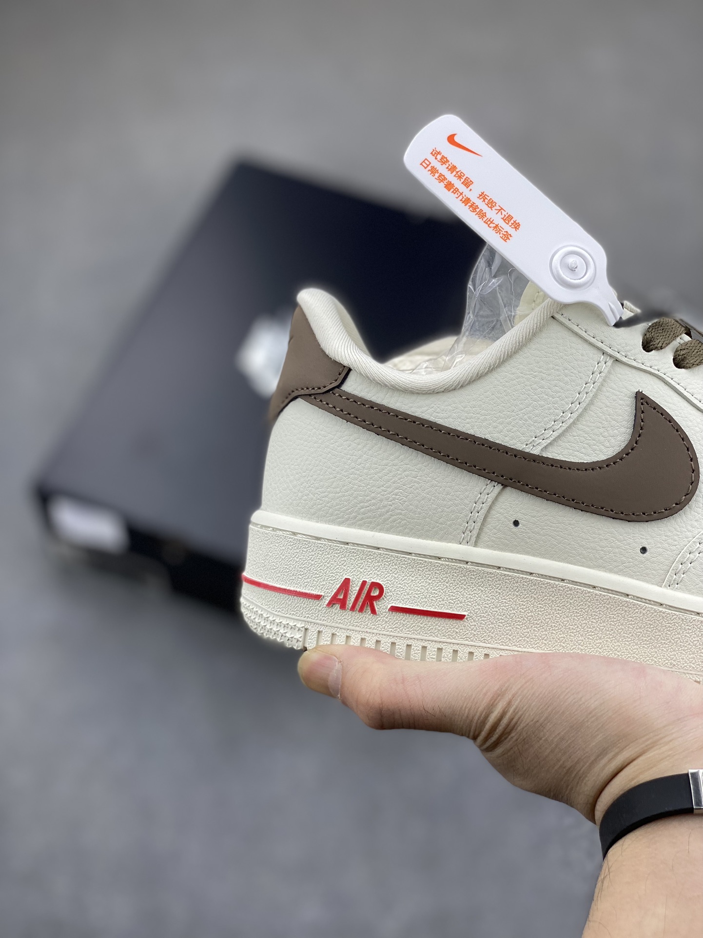 Nike Air Force 1 Low Top Sneakers Ivory/Brown, Comfortable and Durable 6 i1700772869 841 4