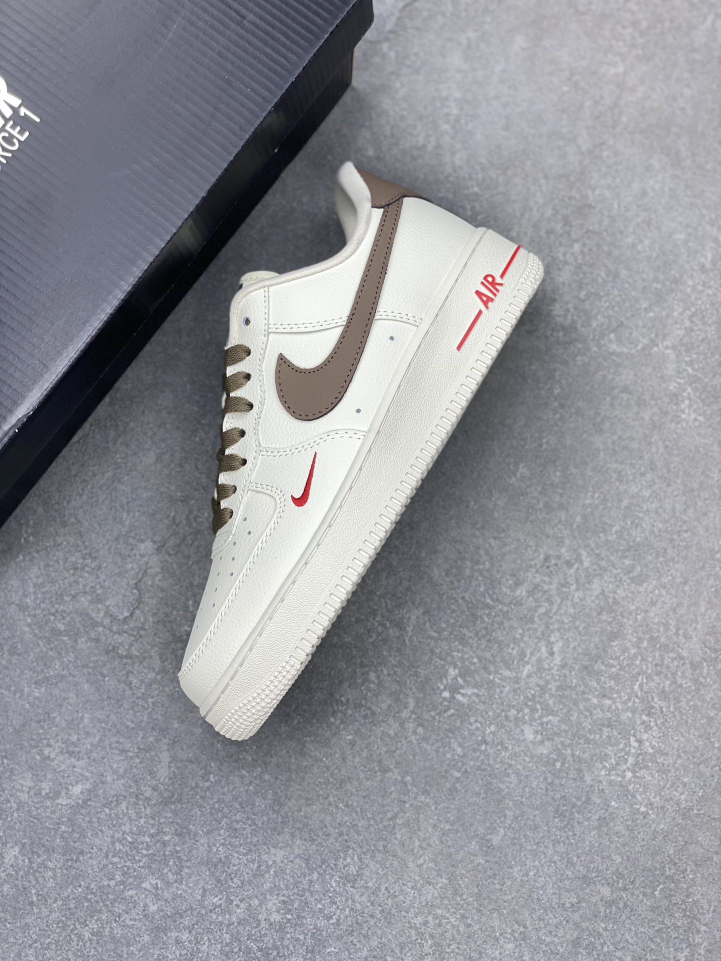 Nike Air Force 1 Low Top Sneakers Ivory/Brown, Comfortable and Durable 8 i1700772869 9326 6