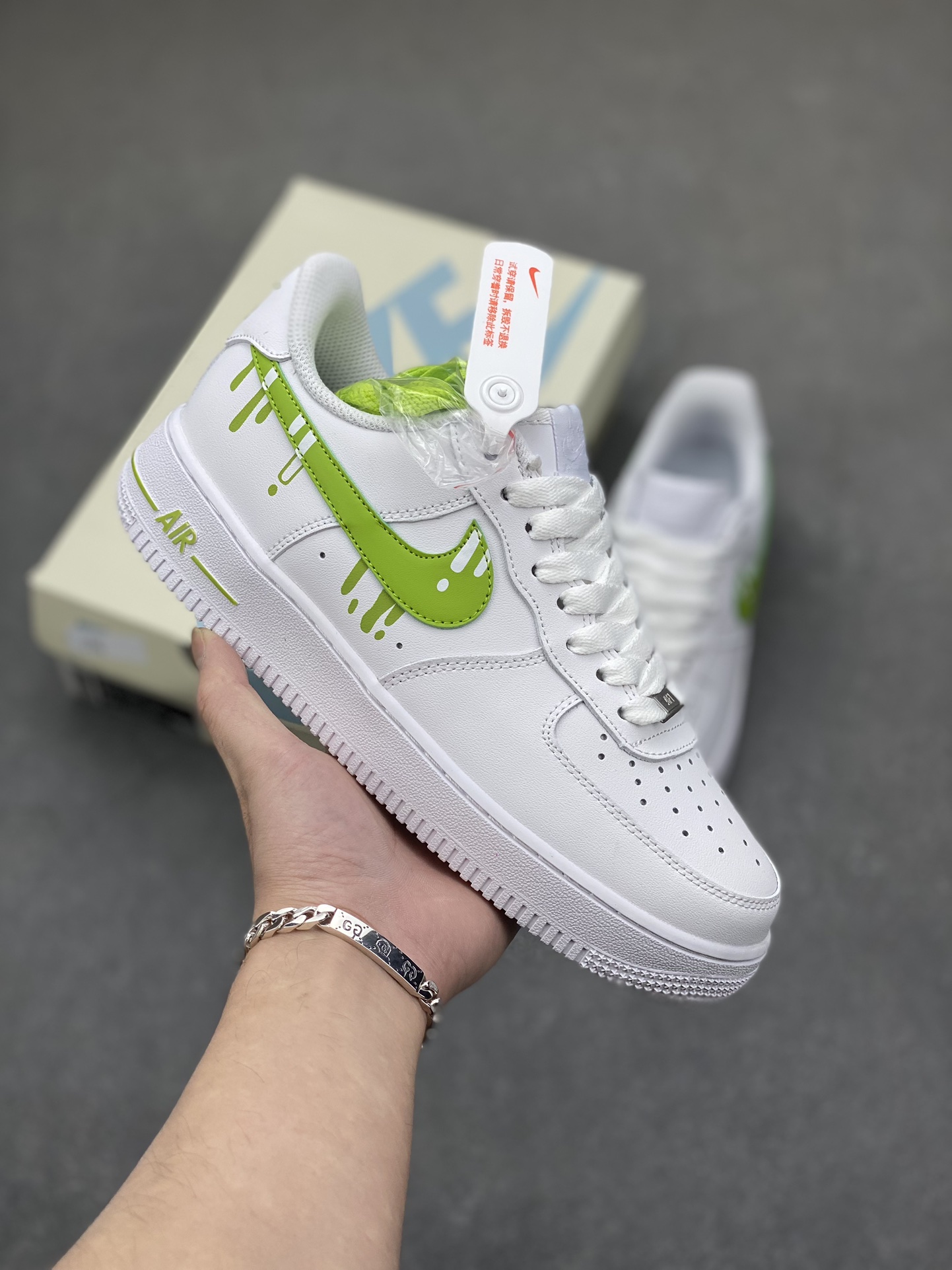 NK Air Force 1 '07 Low White/Green Casual Sneakers CW2288-009 2 i1701064090 7472 0