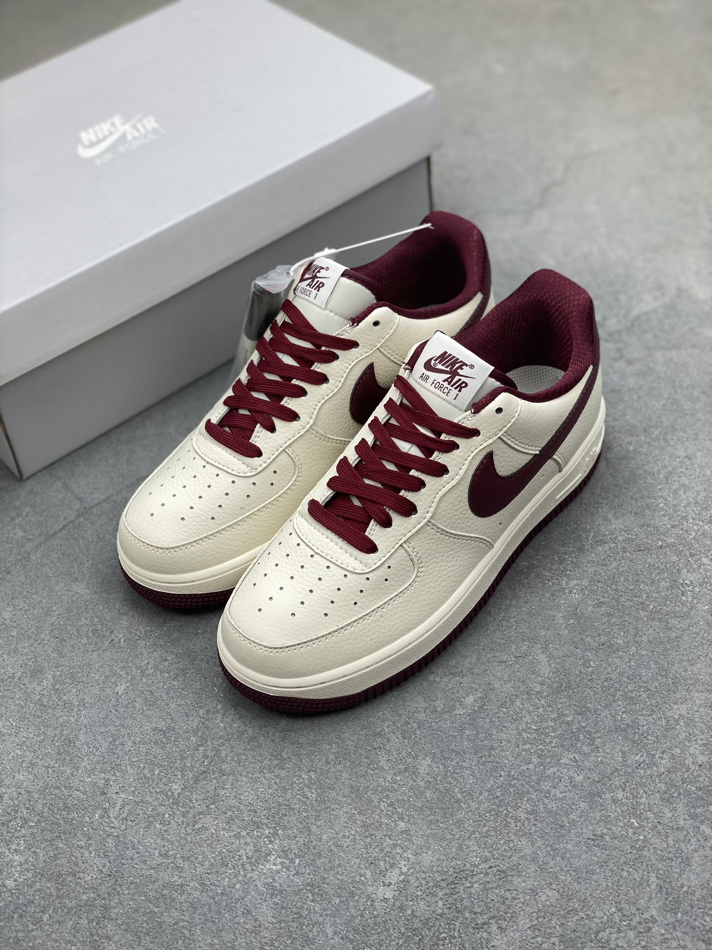 Nike Air Force 1 Low '07 'Red Wine' Custom Leather Sneakers with Marker 9 i1701280503 1436 7