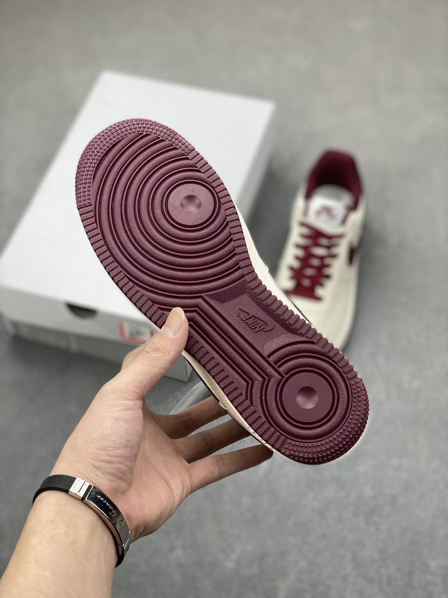 Nike Air Force 1 Low '07 'Red Wine' Custom Leather Sneakers with Marker 7 i1701280503 2233 5