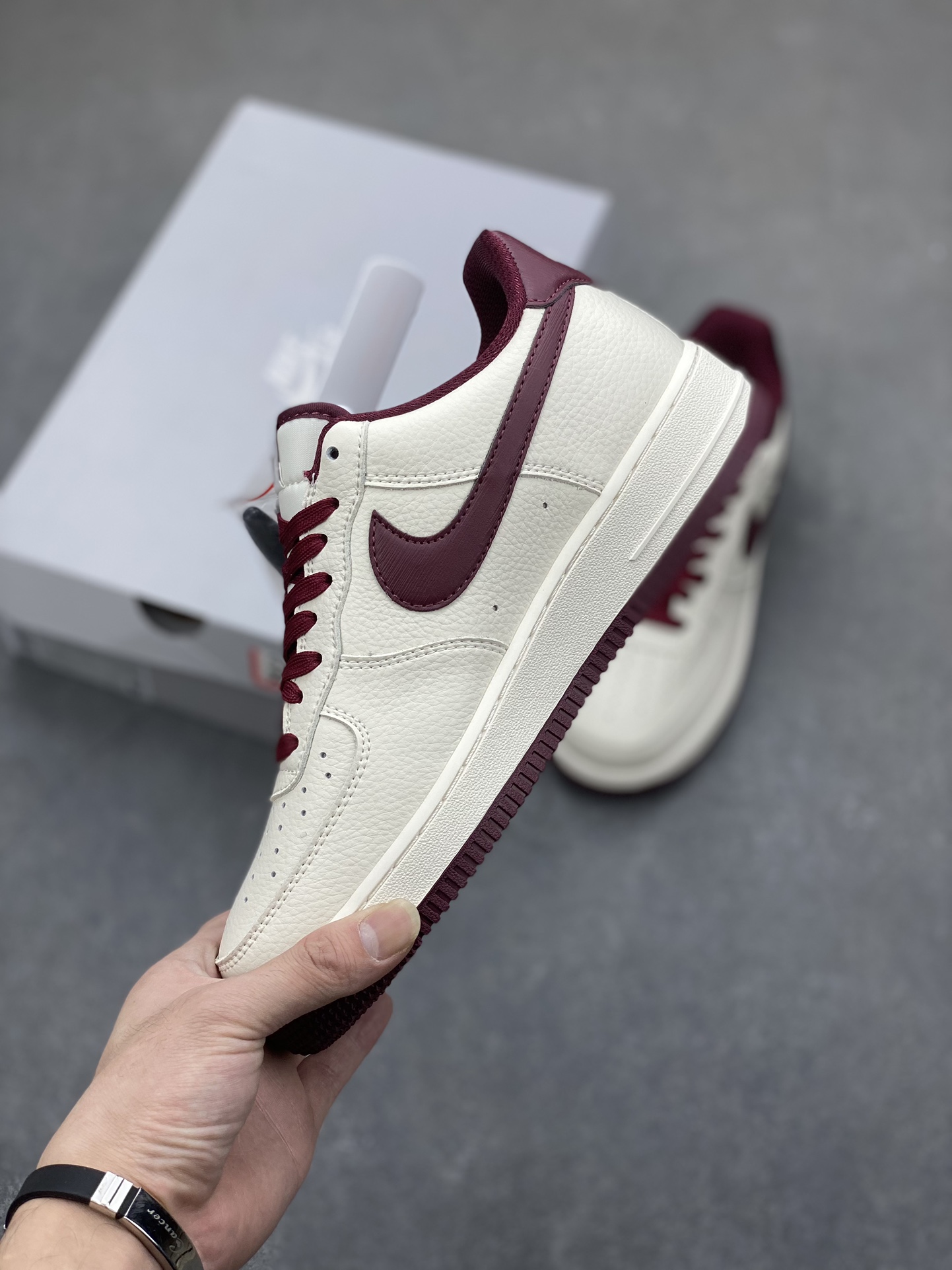 Nike Air Force 1 Low '07 'Red Wine' Custom Leather Sneakers with Marker 4 i1701280503 3263 2